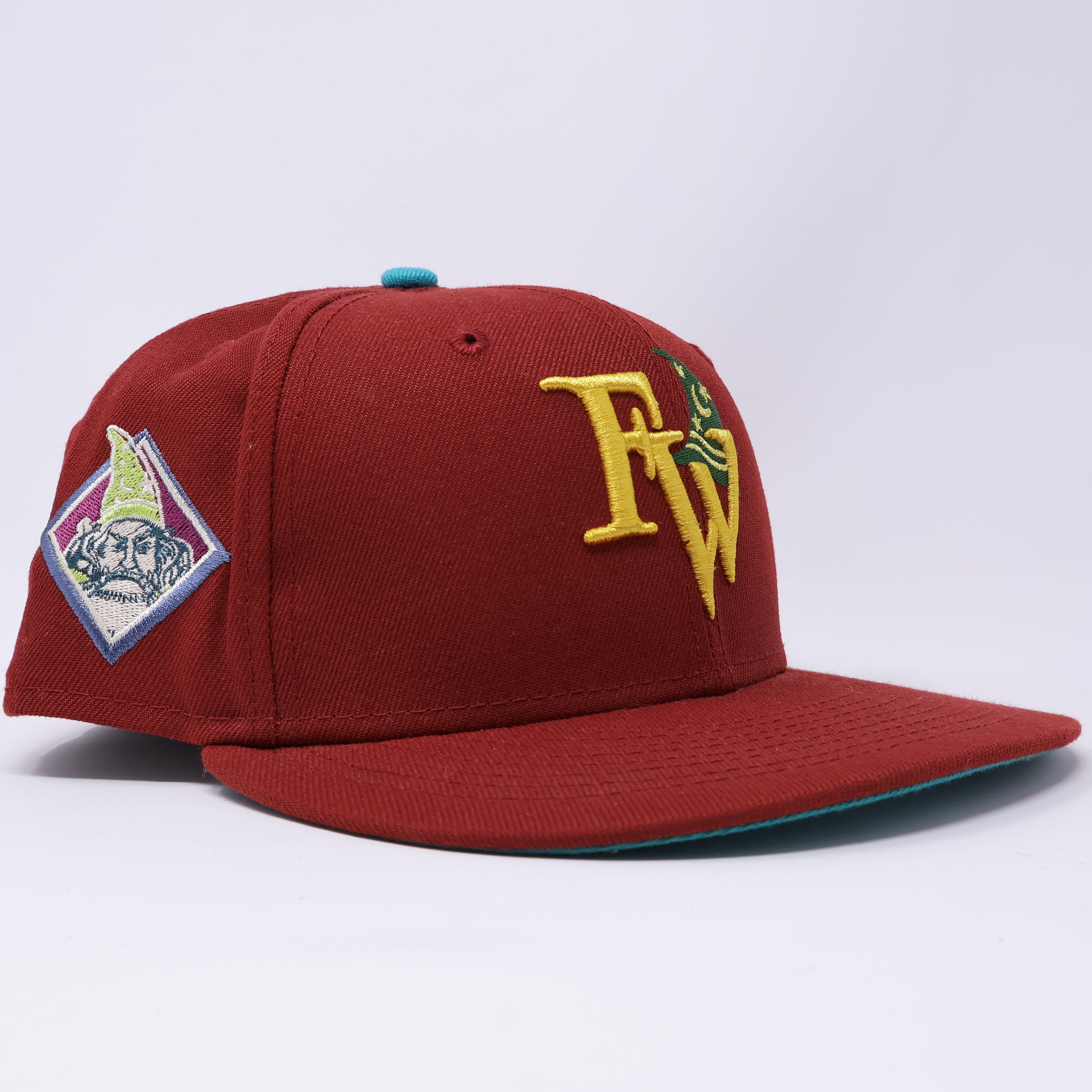 USED 1/8 Maroon Fort Wayne Wizards 59fifty New Era Fitted Hat Cap Minor League