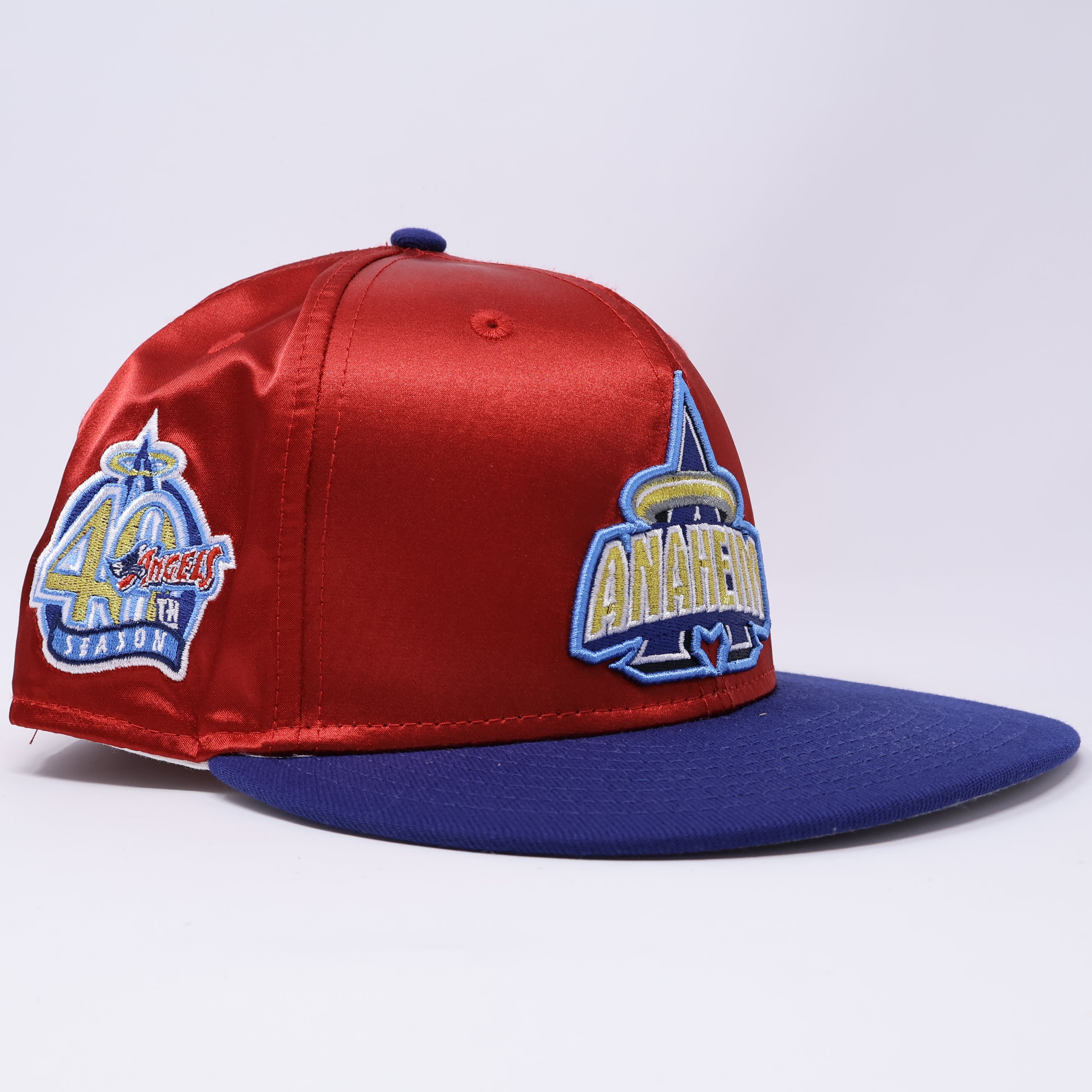 USED 1/8 Red Los Angeles Angels 40th Season 59fifty New Era Fitted Hat Cap