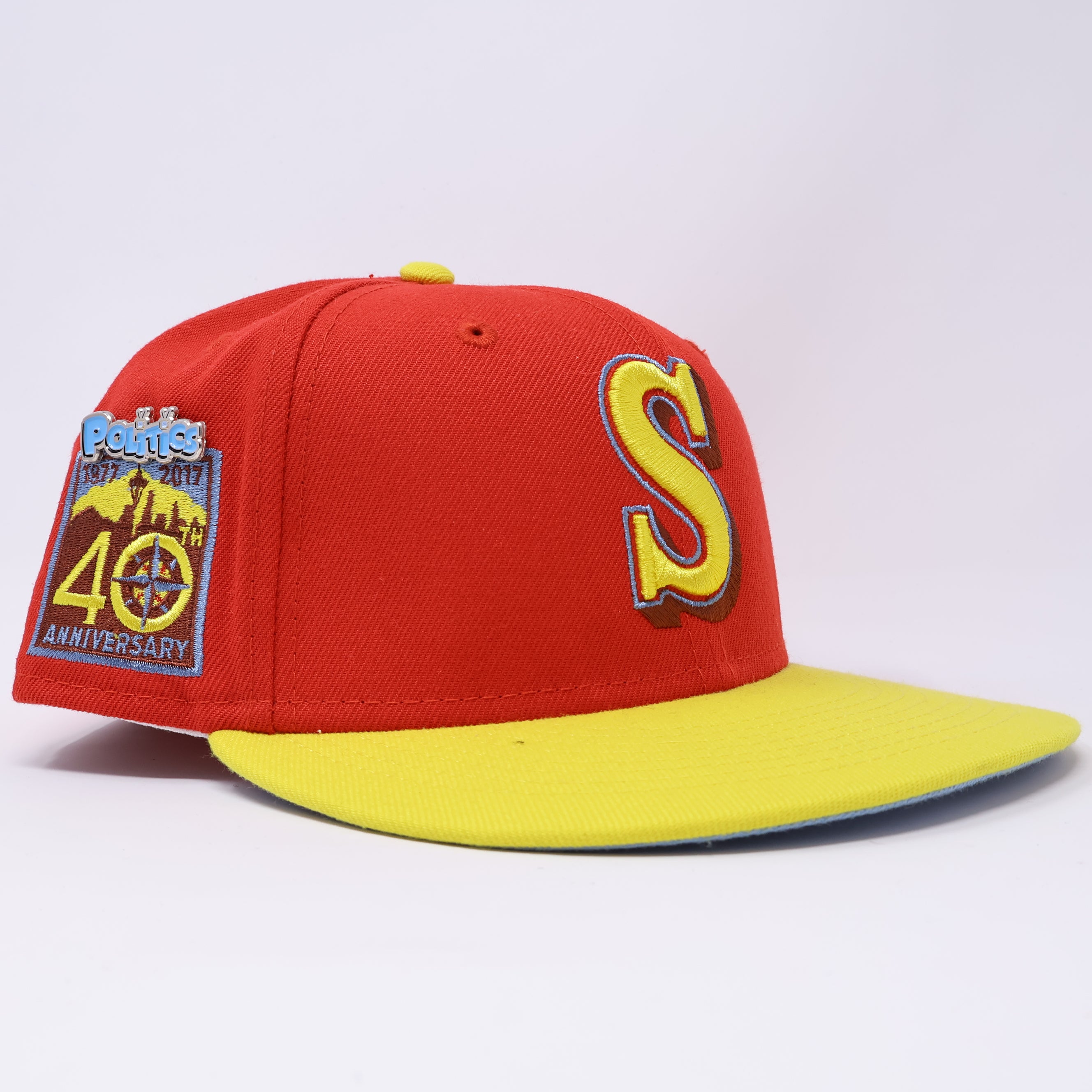 USED 1/8 Red Seattle Mariners 40th Anniversary 59fifty New Era Fitted Hat Cap