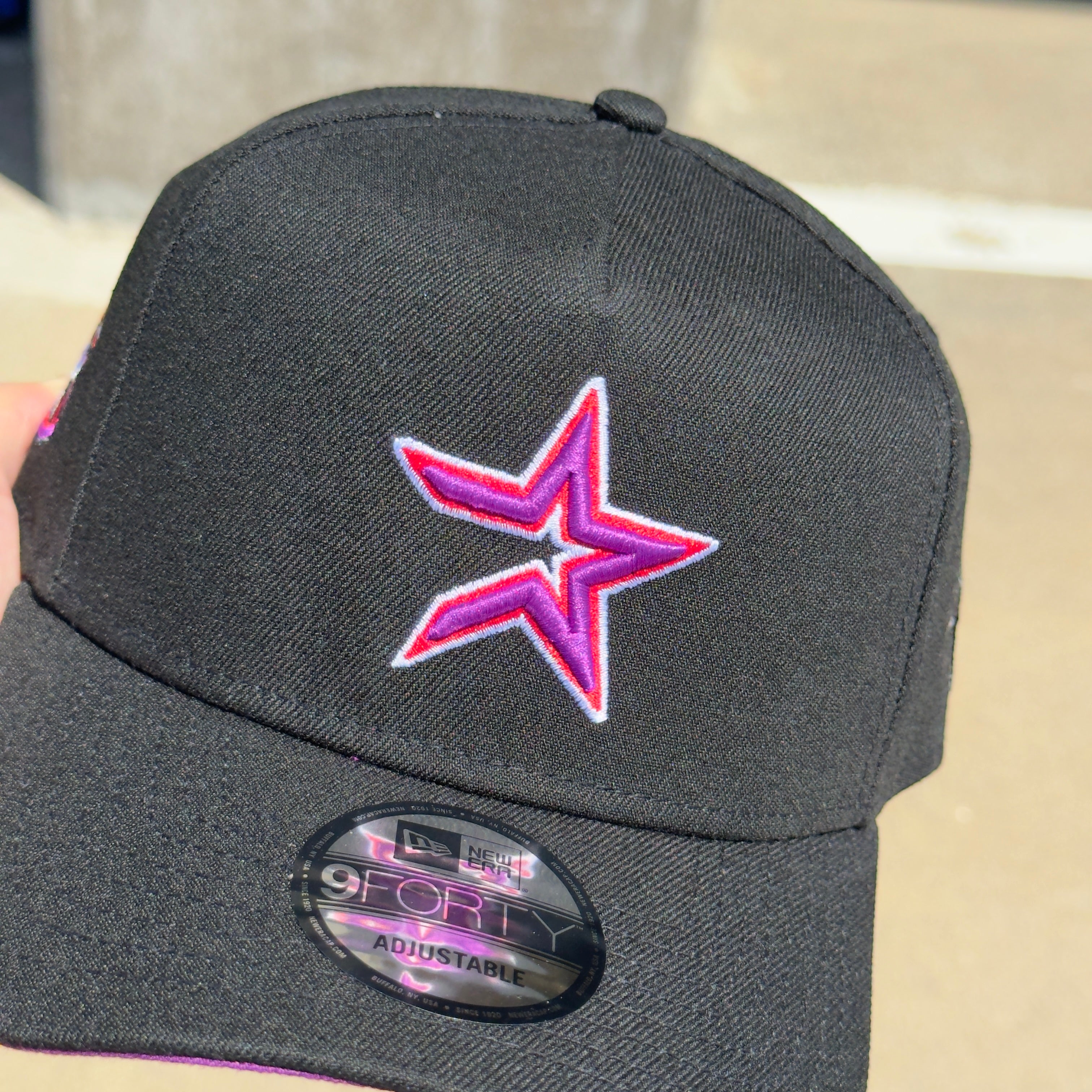 NEW Black Houston Astros 20 Years Purple New Era 9Forty Adjustable One Size A-Frame