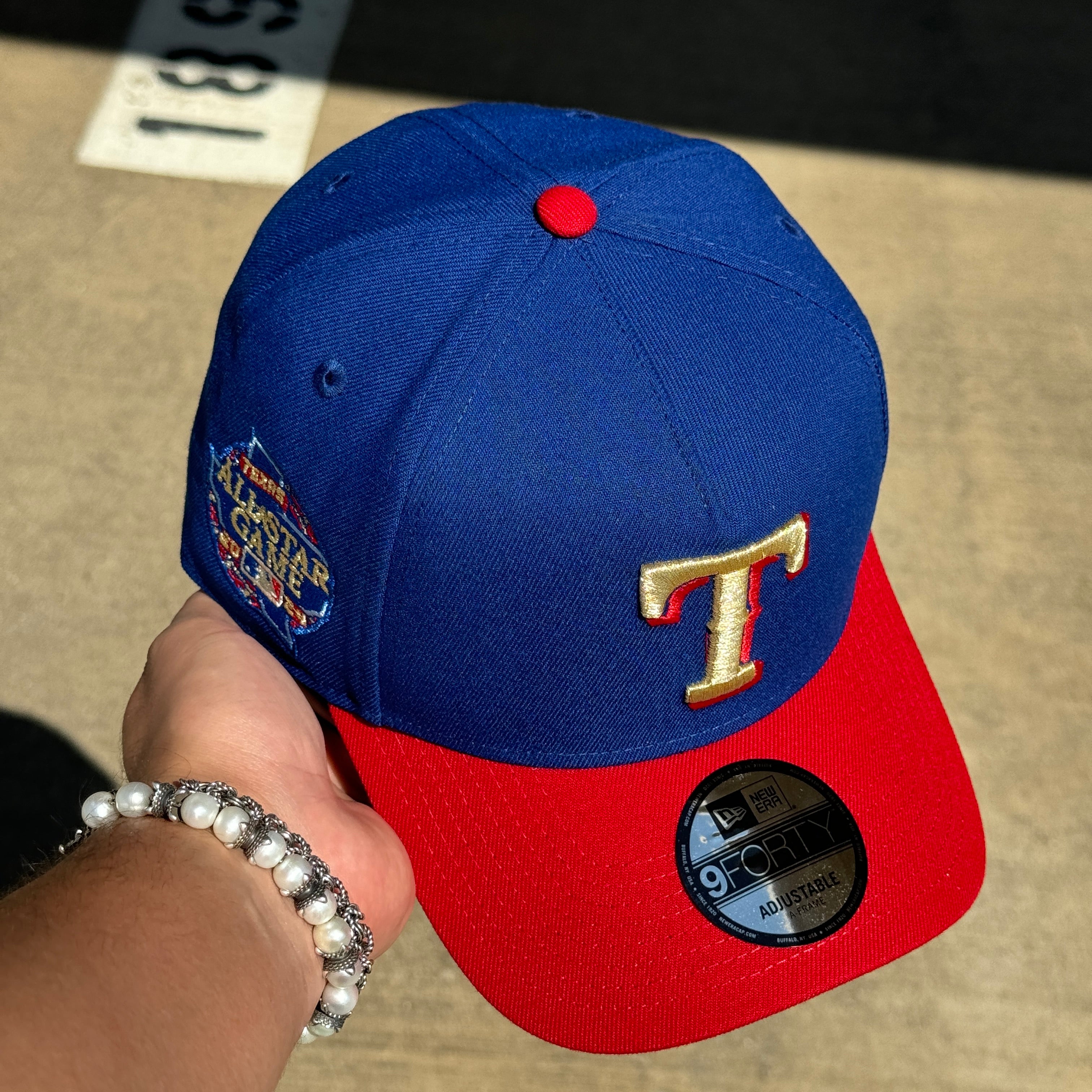 NEW Blue Dallas Texas Rangers 2024 All Star Game 9Forty New Era Adjustable Snapback Hat