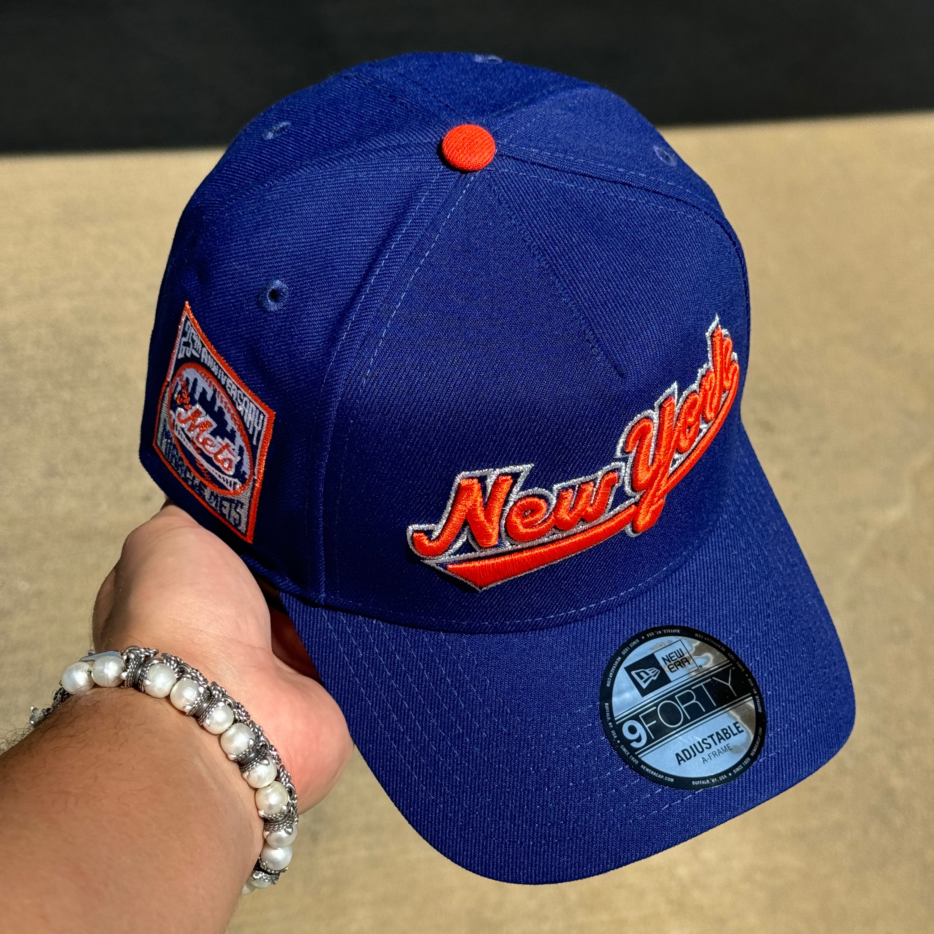 NEW Blue New York Mets 25th Anniversary 9Forty New Era Adjustable Snapback Hat