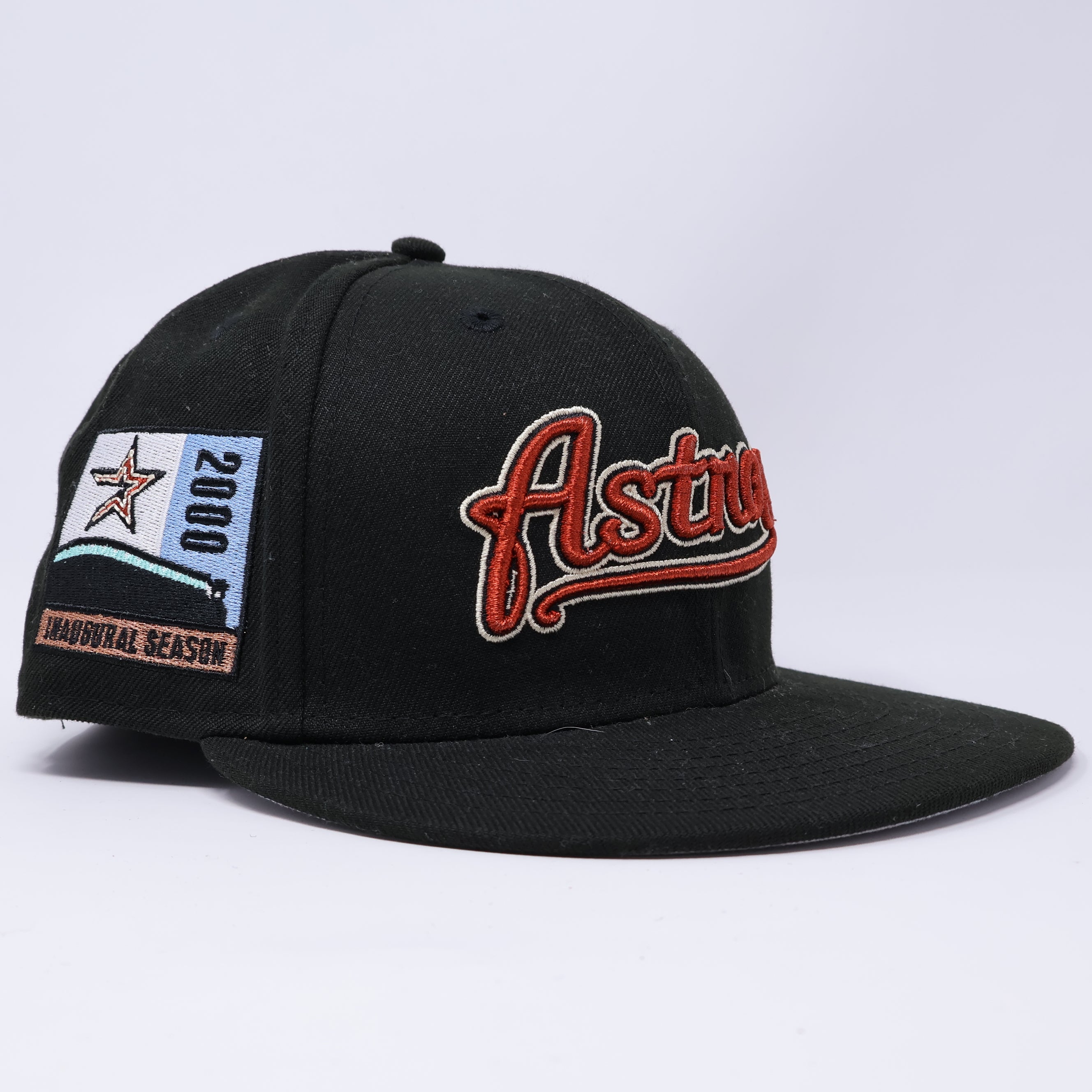 USED 5/8 Black Houston Astros 2000 Inaugural 59fifty New Era Fitted Hat Cap
