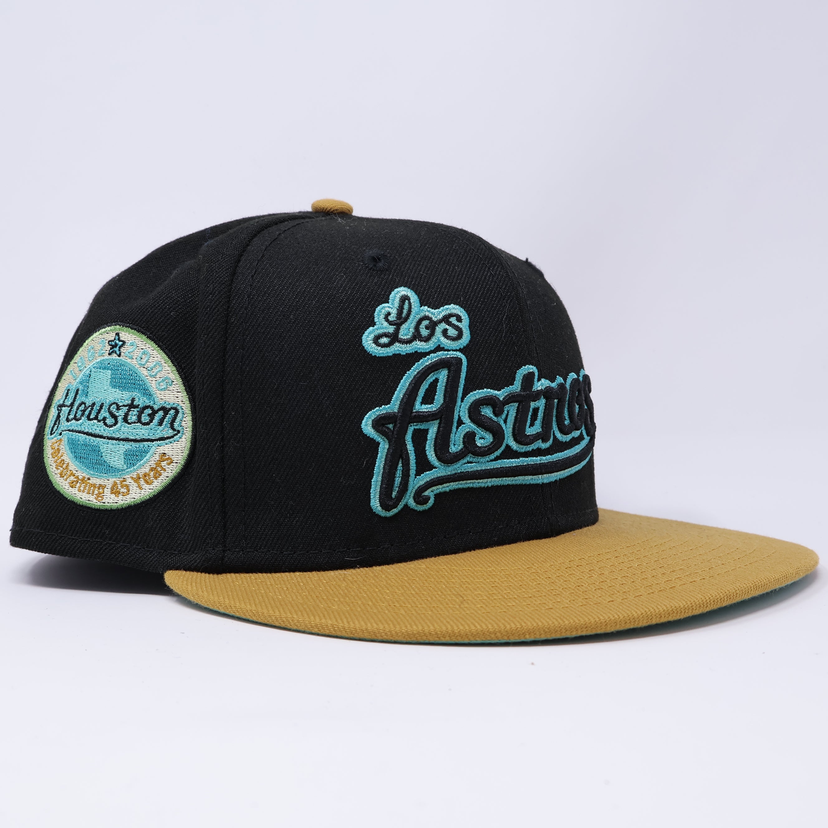 USED 5/8 Black Houston Astros Celebrating 45 Years 59fifty New Era Fitted Hat Cap