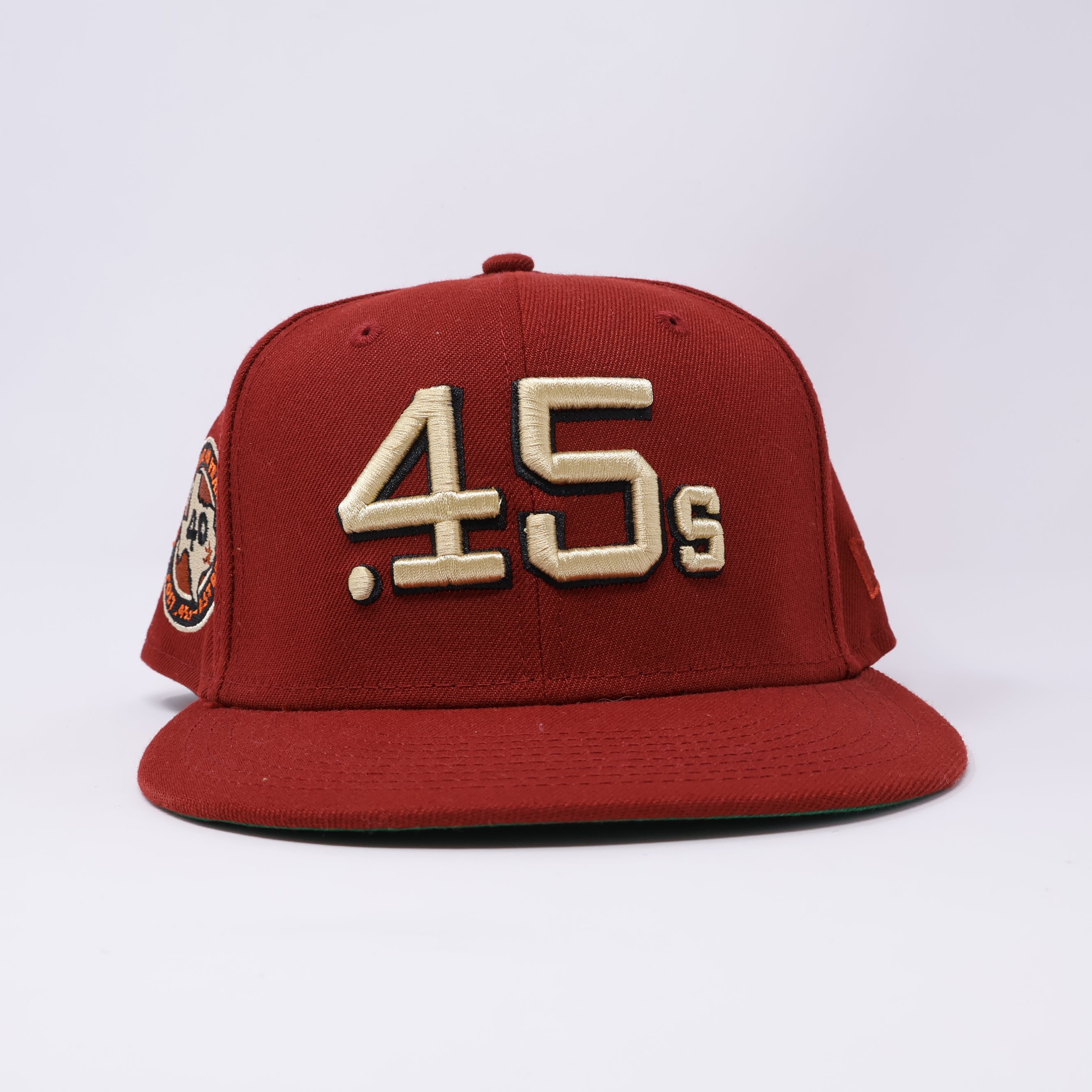 USED 3/8 Brick Red Houston Astros Celebrating 40 Years 59fifty New Era Fitted Hat Cap