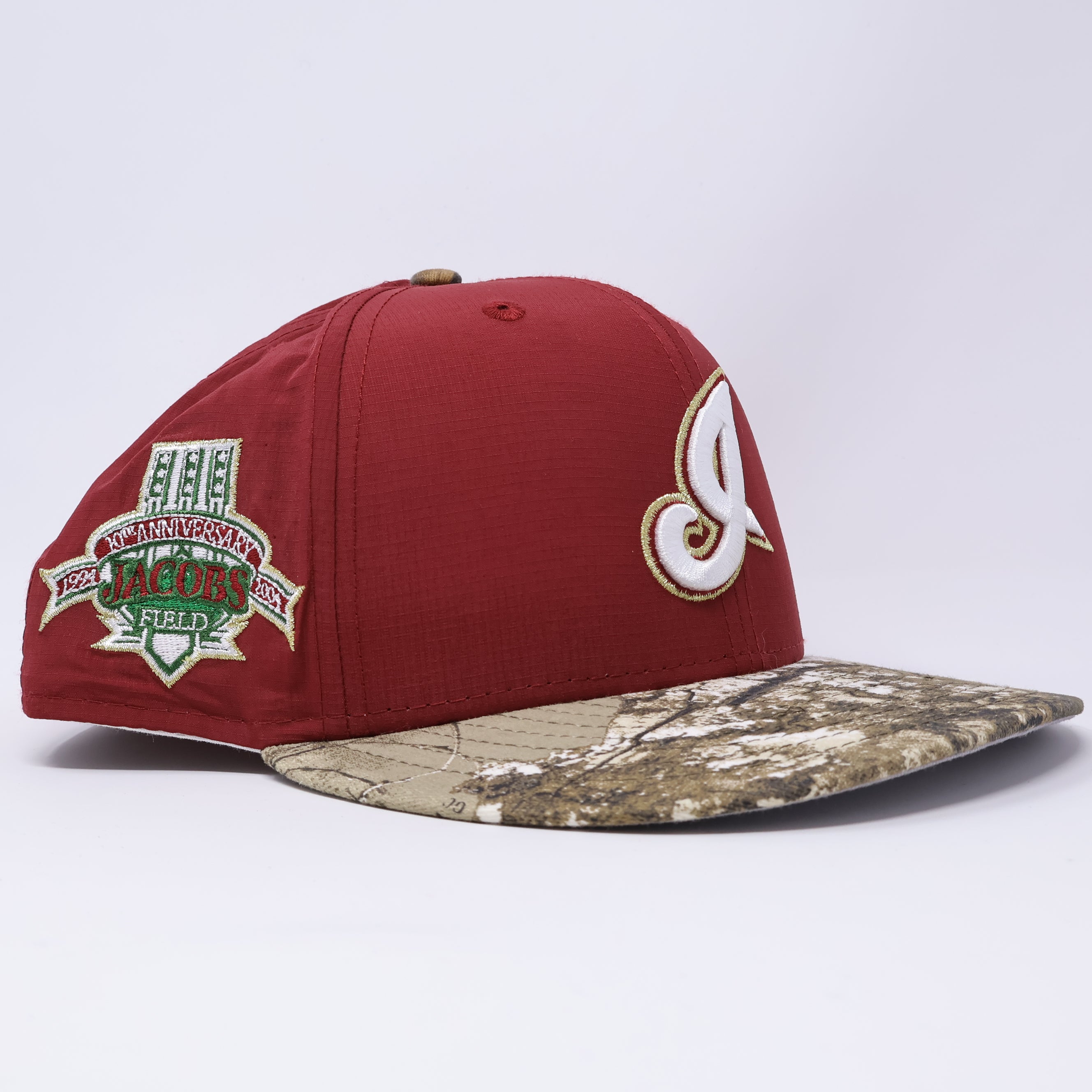 USED 3/4 Maroon Cleveland Indians Jacobs Field 59fifty New Era Fitted Hat Cap