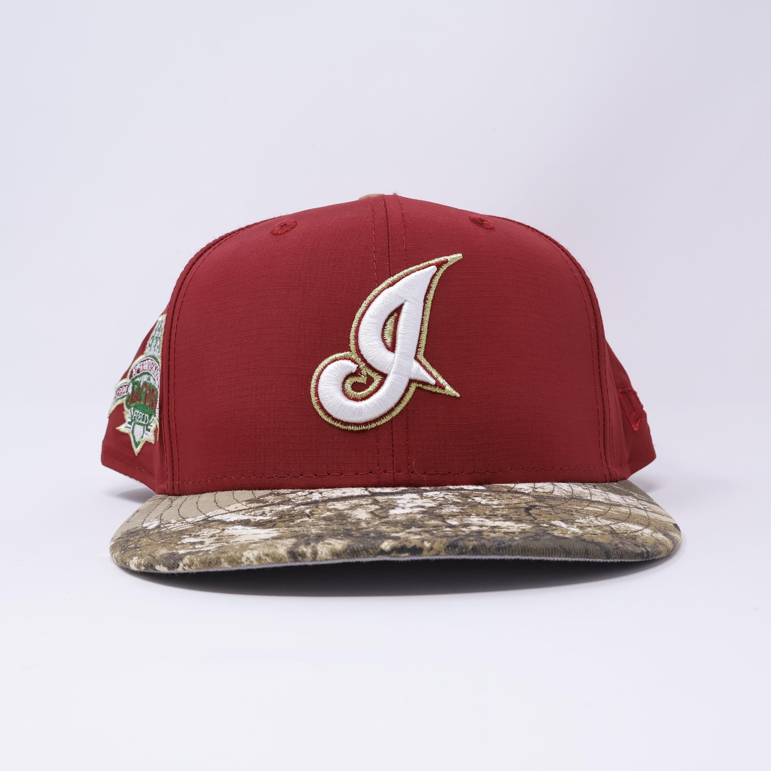 USED 3/4 Maroon Cleveland Indians Jacobs Field 59fifty New Era Fitted Hat Cap
