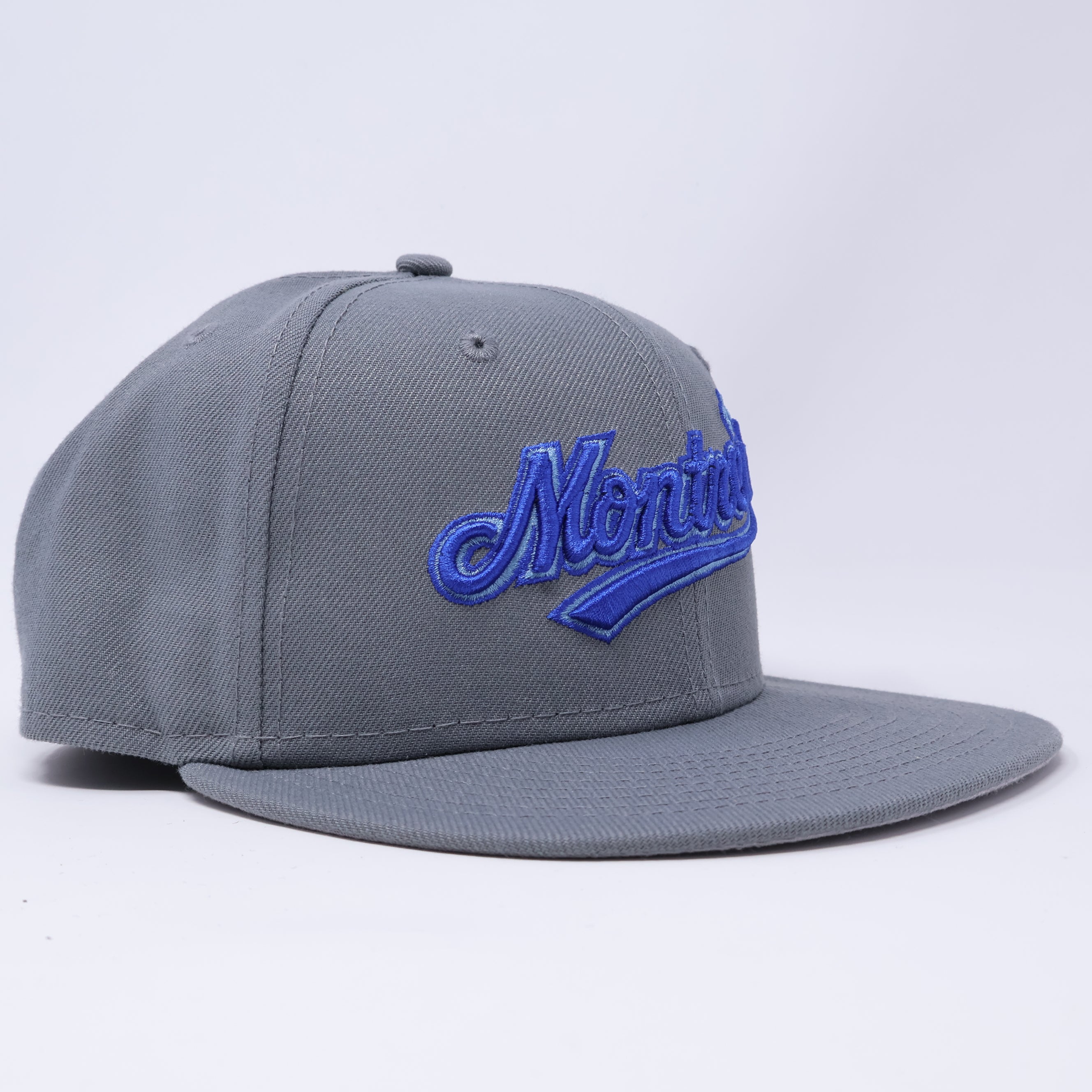 USED 1/8 Gray Montreal Expos Simple Clean Dope 59fifty New Era Fitted Hat Cap