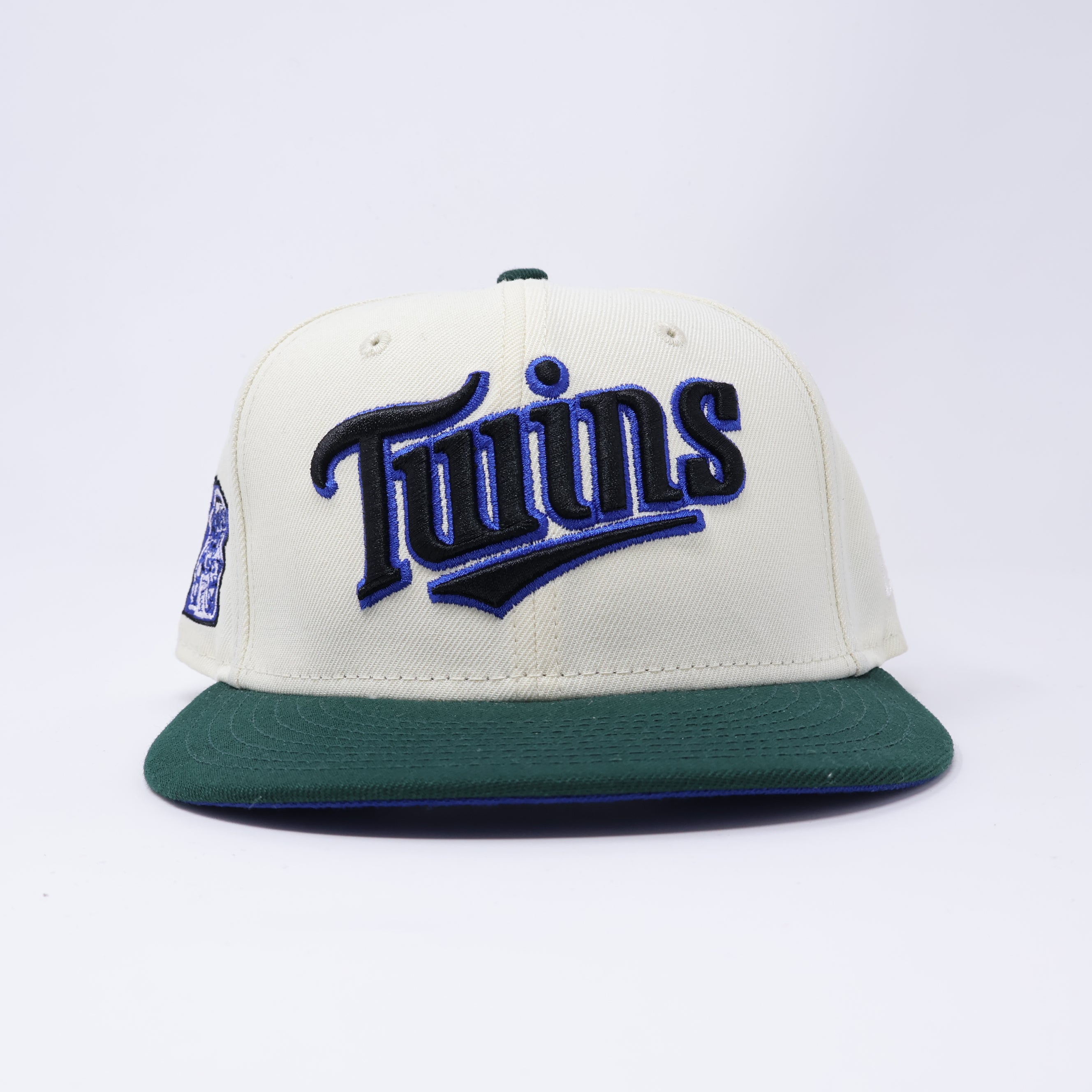 USED 1/8 Chrome Minnesota Twins Shaking Hands 59fifty New Era Fitted Hat Cap