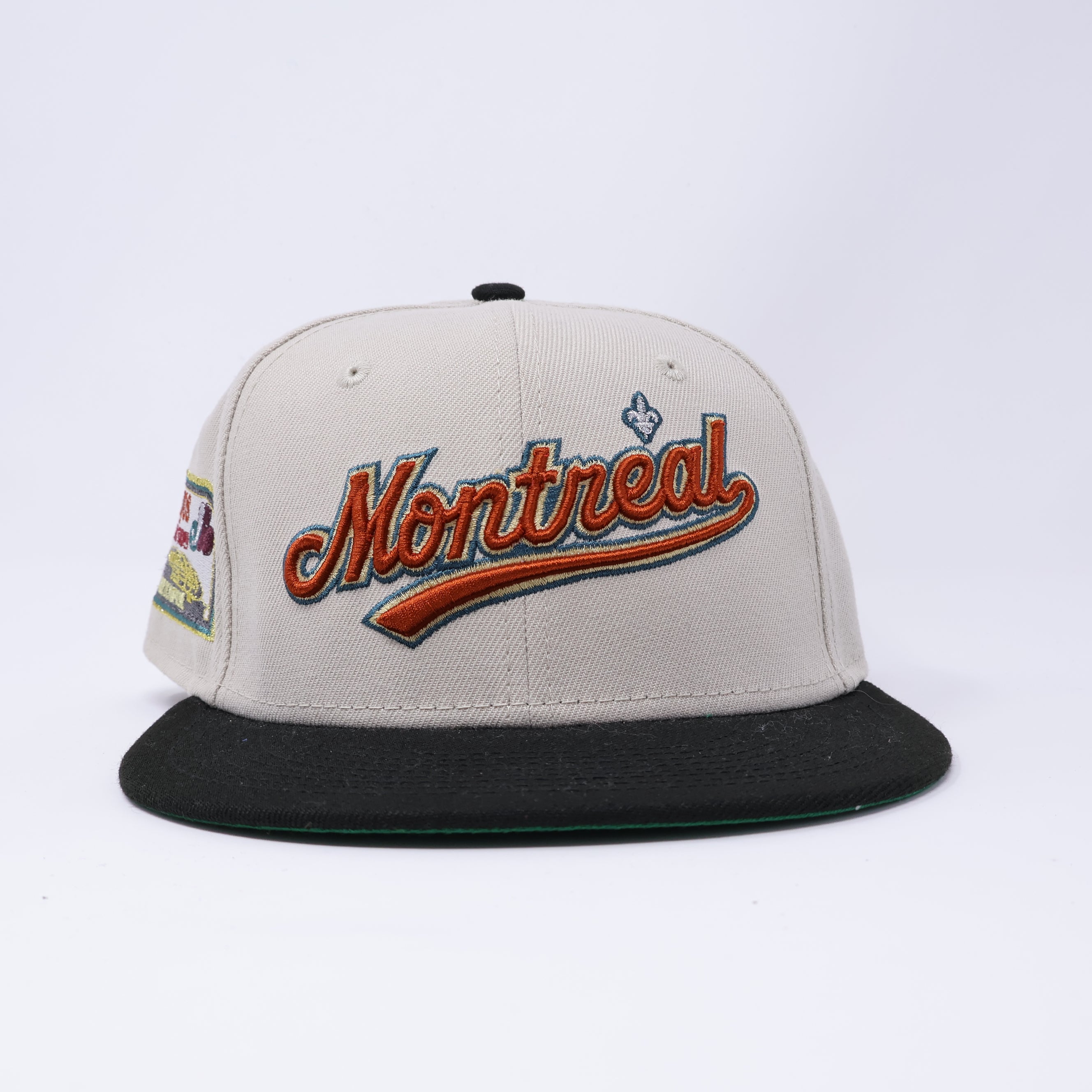 USED 1/8 Stone Montreal Expos Olympic Stadium 59fifty New Era Fitted Hat Cap