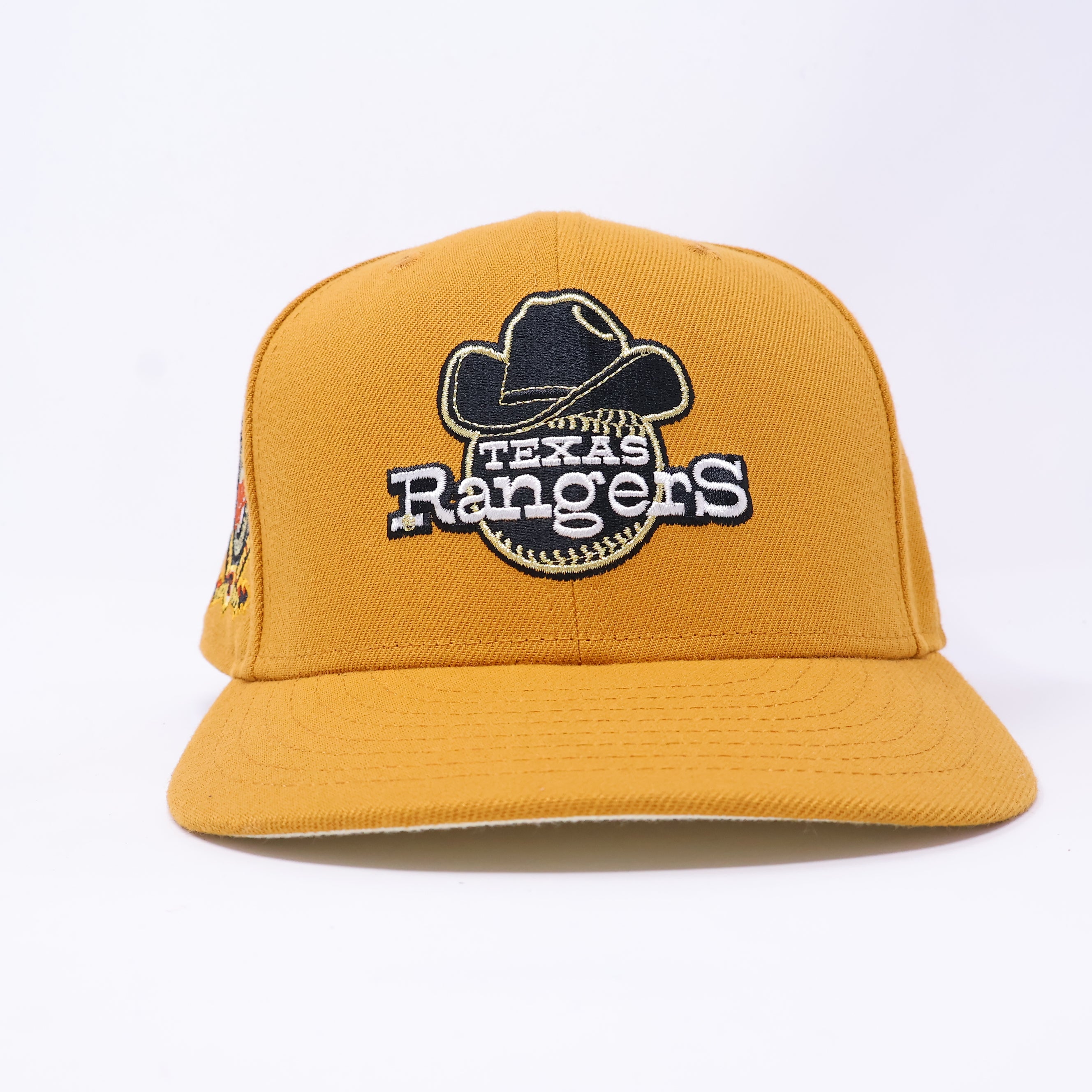 USED 1/4 Khaki Dallas Texas Rangers Arlington Stadium 59fifty New Era Fitted Hat Cap