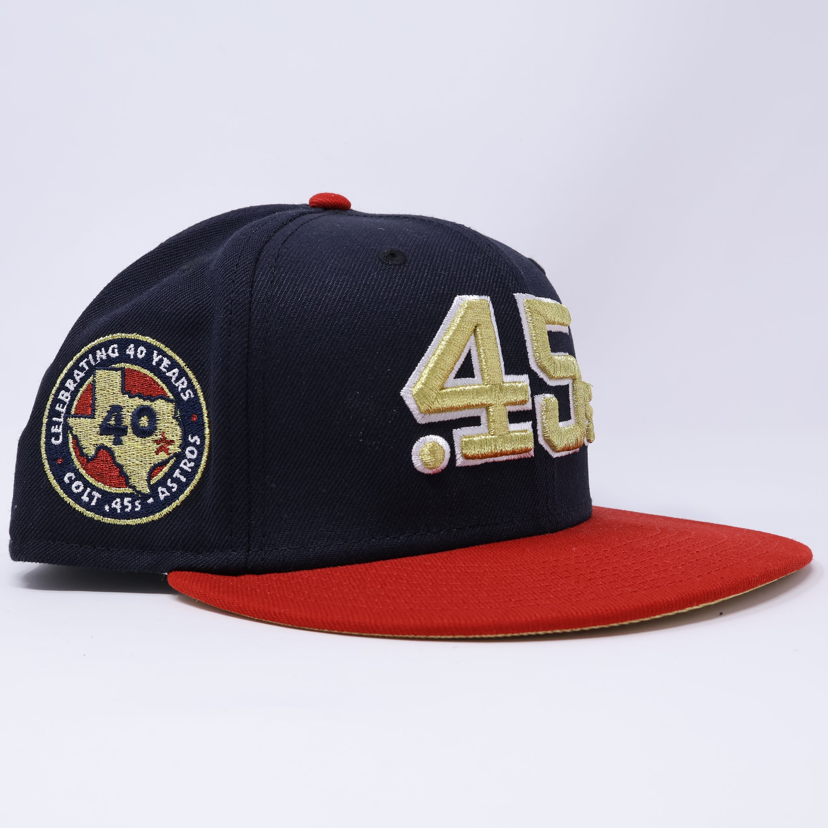 USED 5/8 Navy Houston Astros Celebrating 40 Years 59fifty New Era Fitted Hat Cap