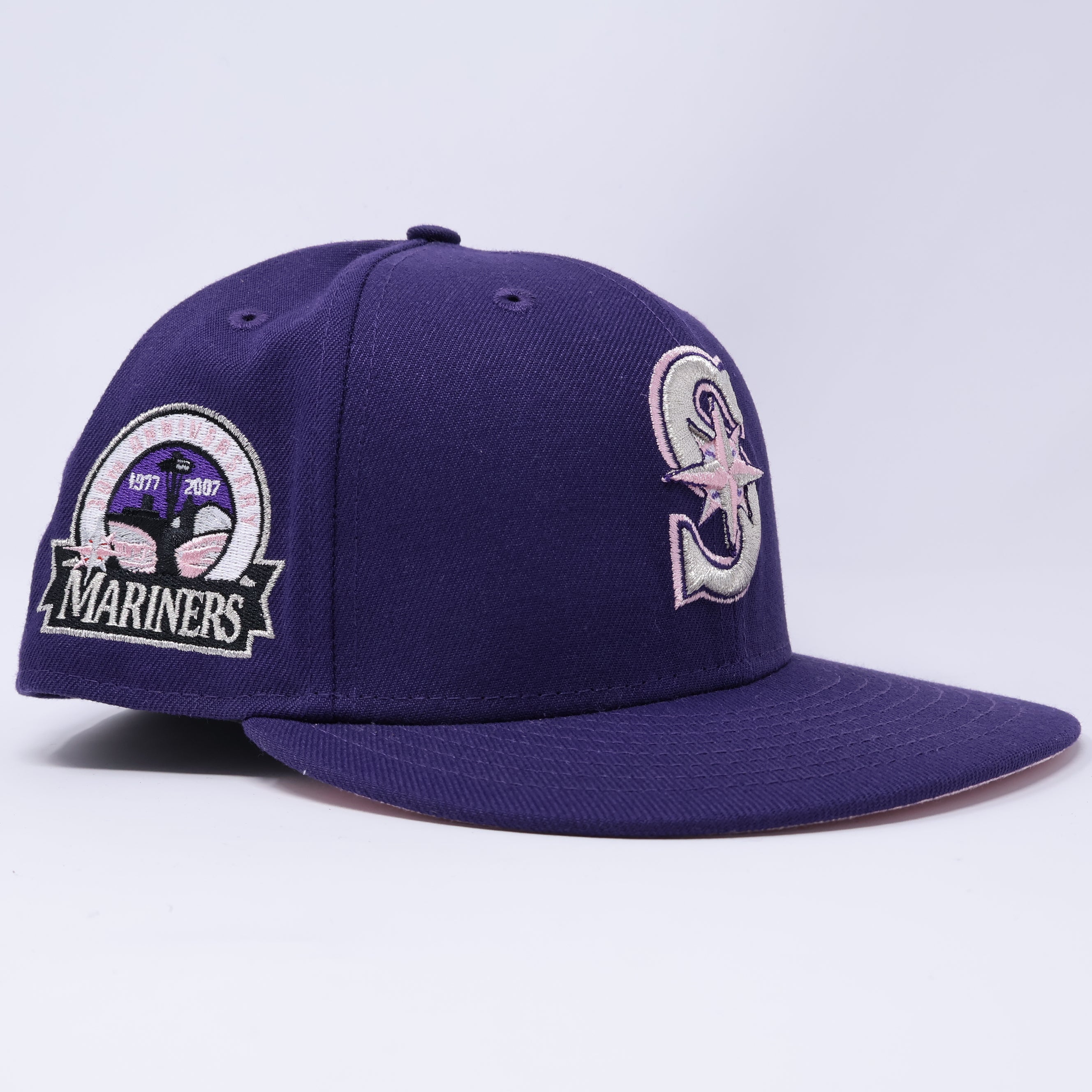 USED 5/8 Purple Seattle Mariners 30th Anniversary 59fifty New Era Fitted Hat Cap
