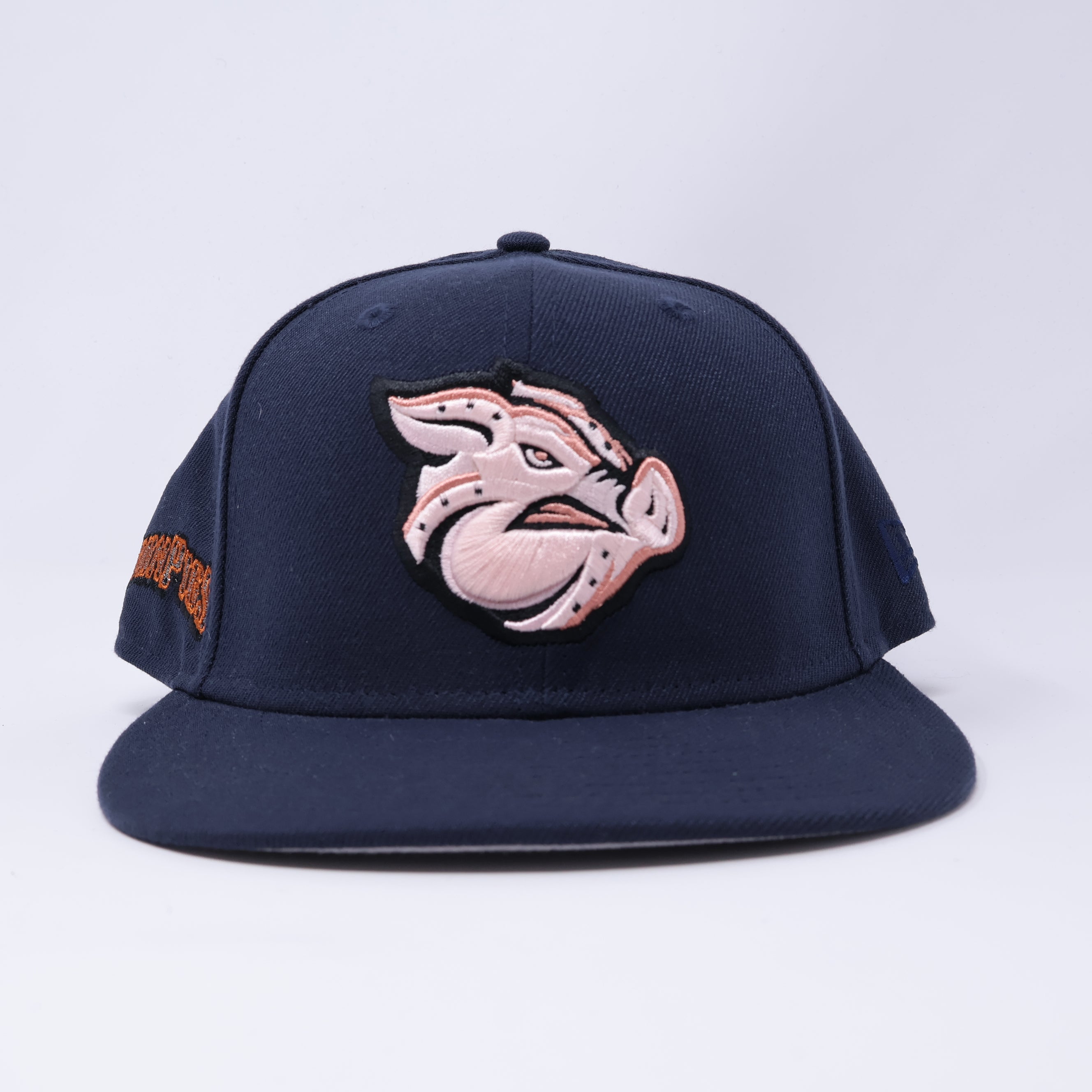 USED 3/4 Navy Lehigh Valley IronPigs Minor League 59fifty New Era Fitted Hat Cap