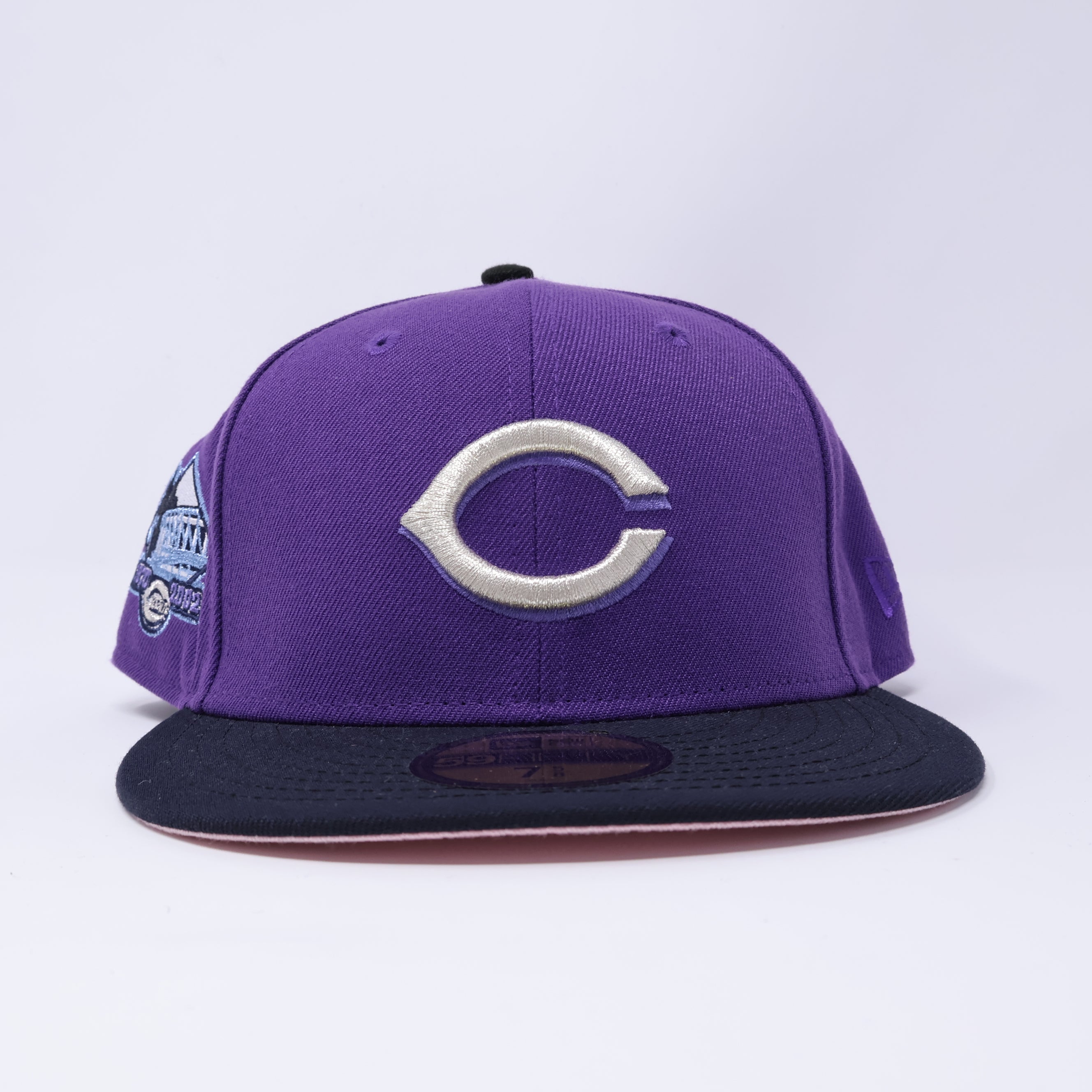 NWT 5/8 Purple Cincinnati Reds 1970 2002 Patch 59fifty New Era Fitted Hat Cap