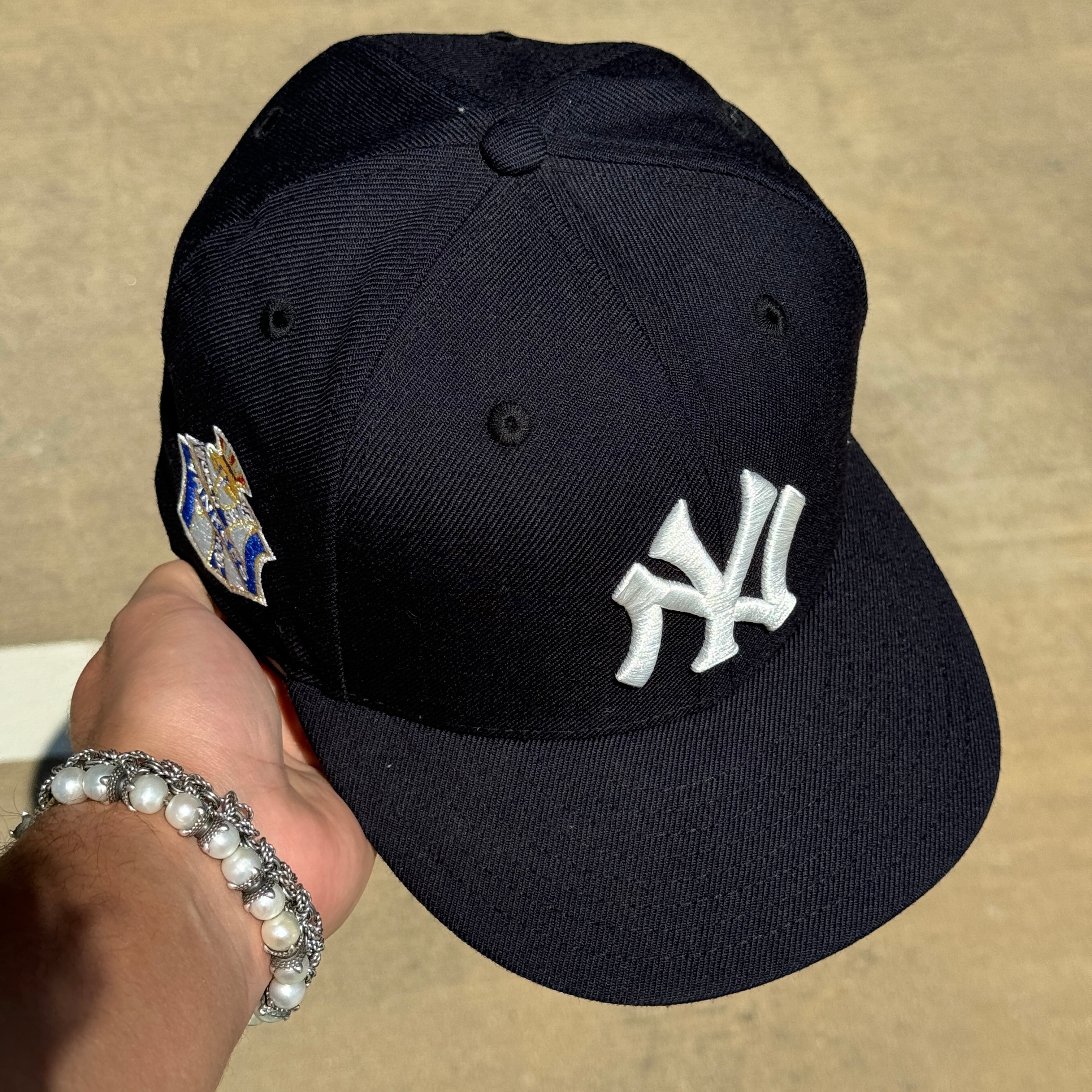 USED 3/8 Navy New York Yankees 1951 World Series 59fifty New Era Fitted Hat Cap