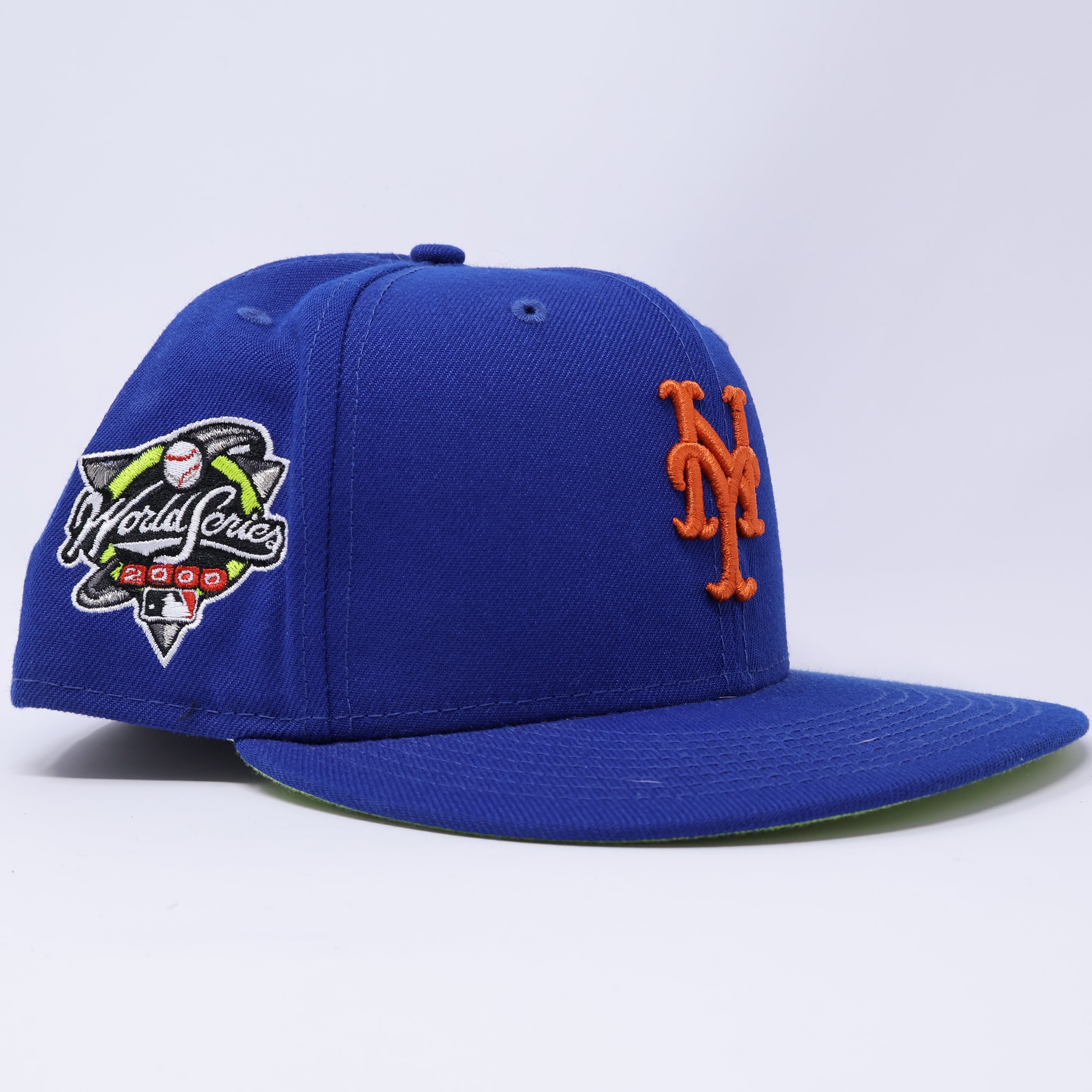 USED 5/8 Blue New York Mets 2000 World Series 59fifty New Era Fitted Hat Cap