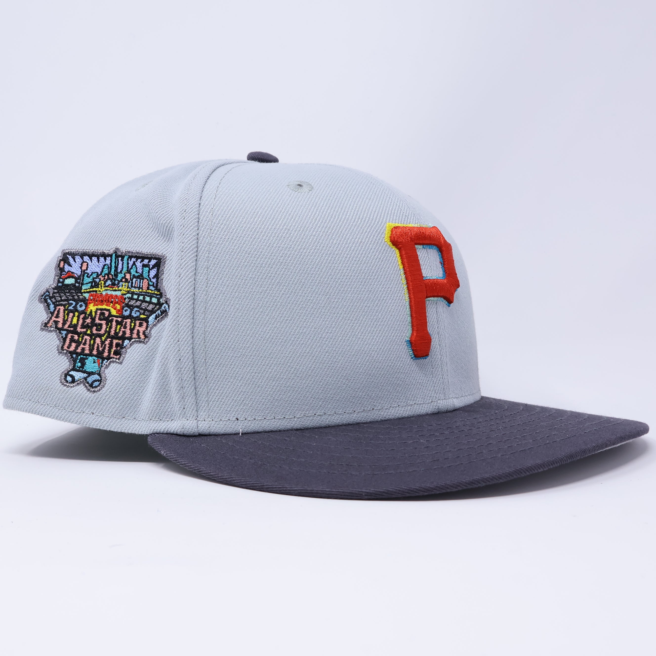 USED 3/4 Gray Pittsburgh Pirates 2006 All Star Game 59fifty New Era Fitted Hat Cap