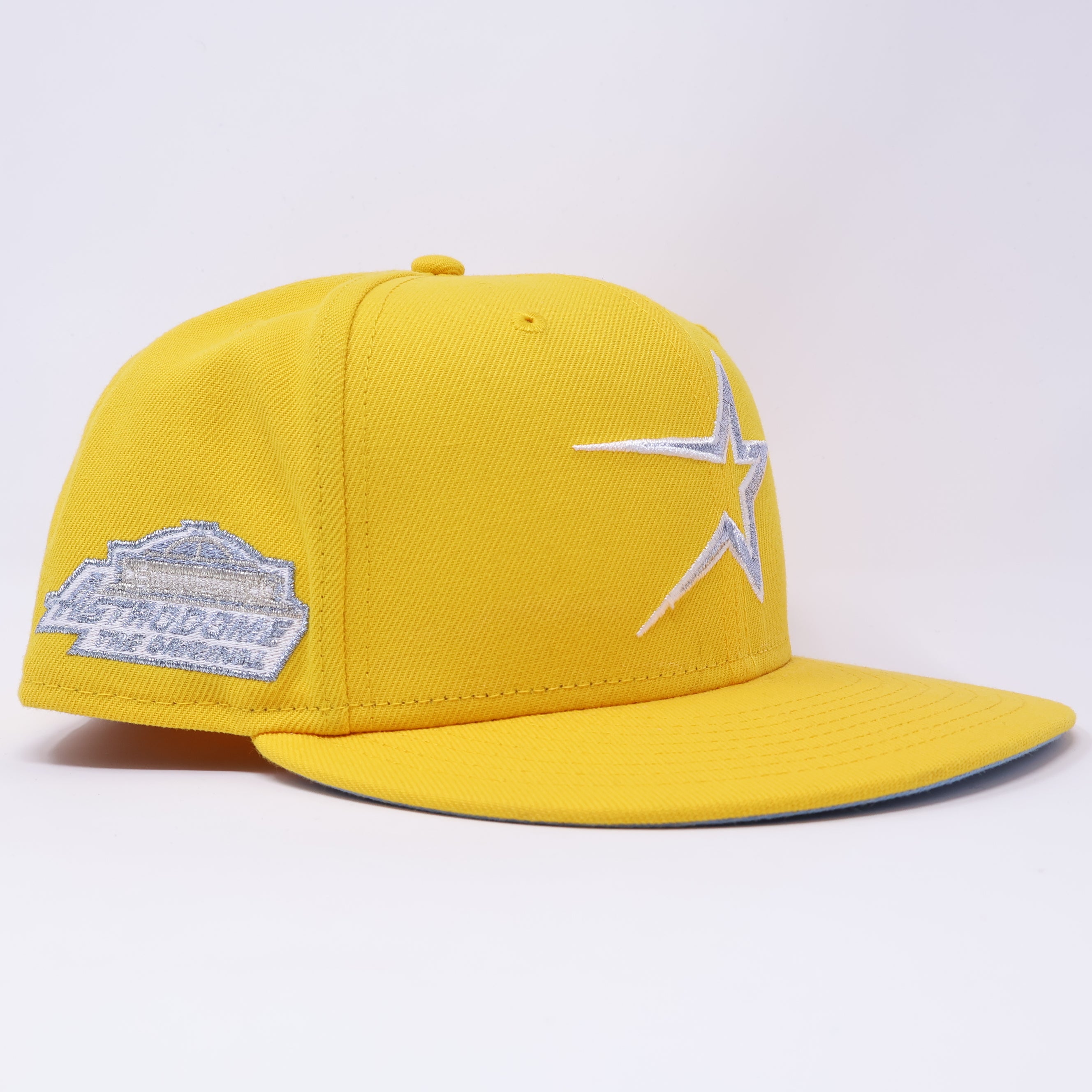 USED 5/8 Yellow Houston Astros Astrodome 59fifty New Era Fitted Hat Cap