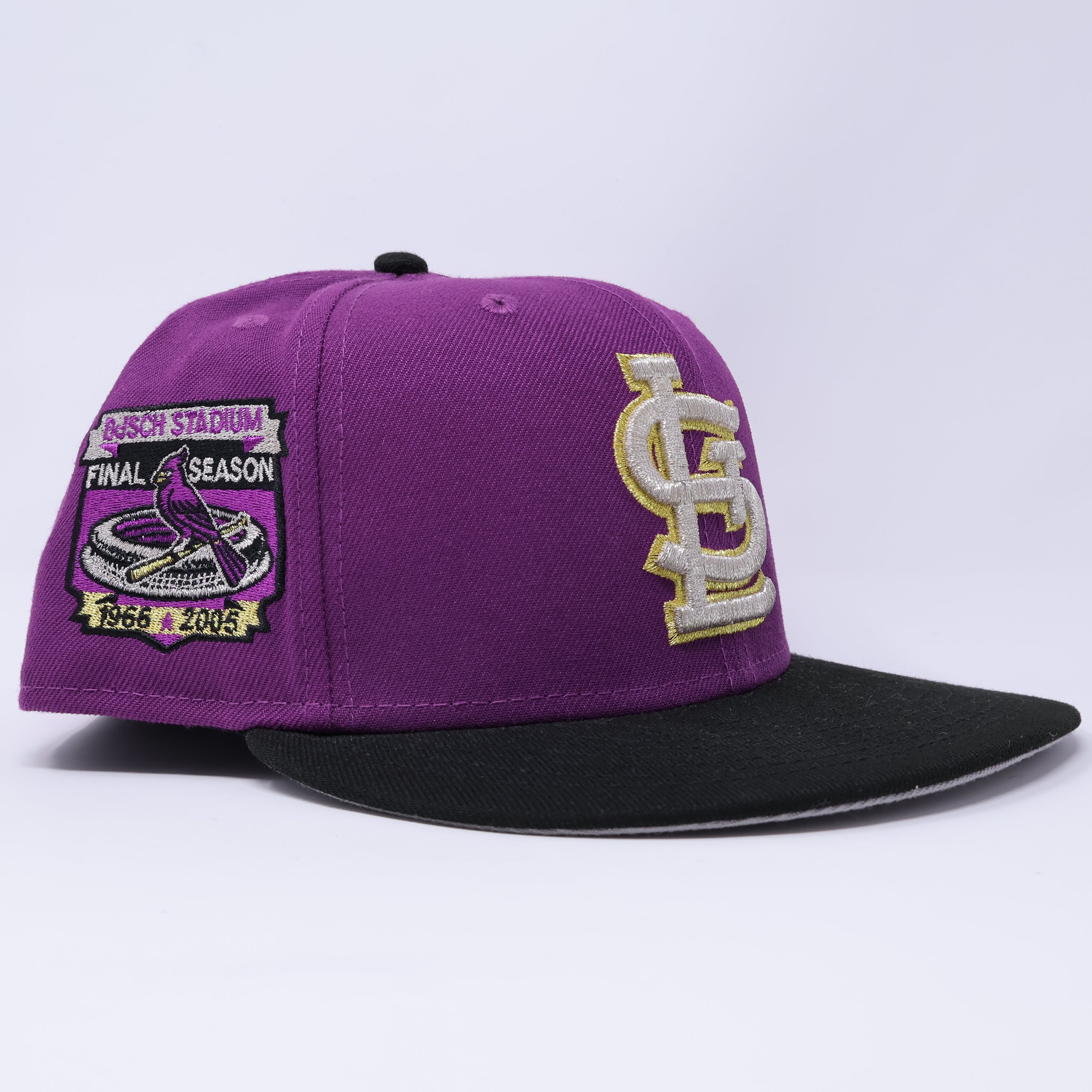 USED 5/8 Purple St. Louis Cardinals Busch Stadium 59fifty New Era Fitted Hat Cap