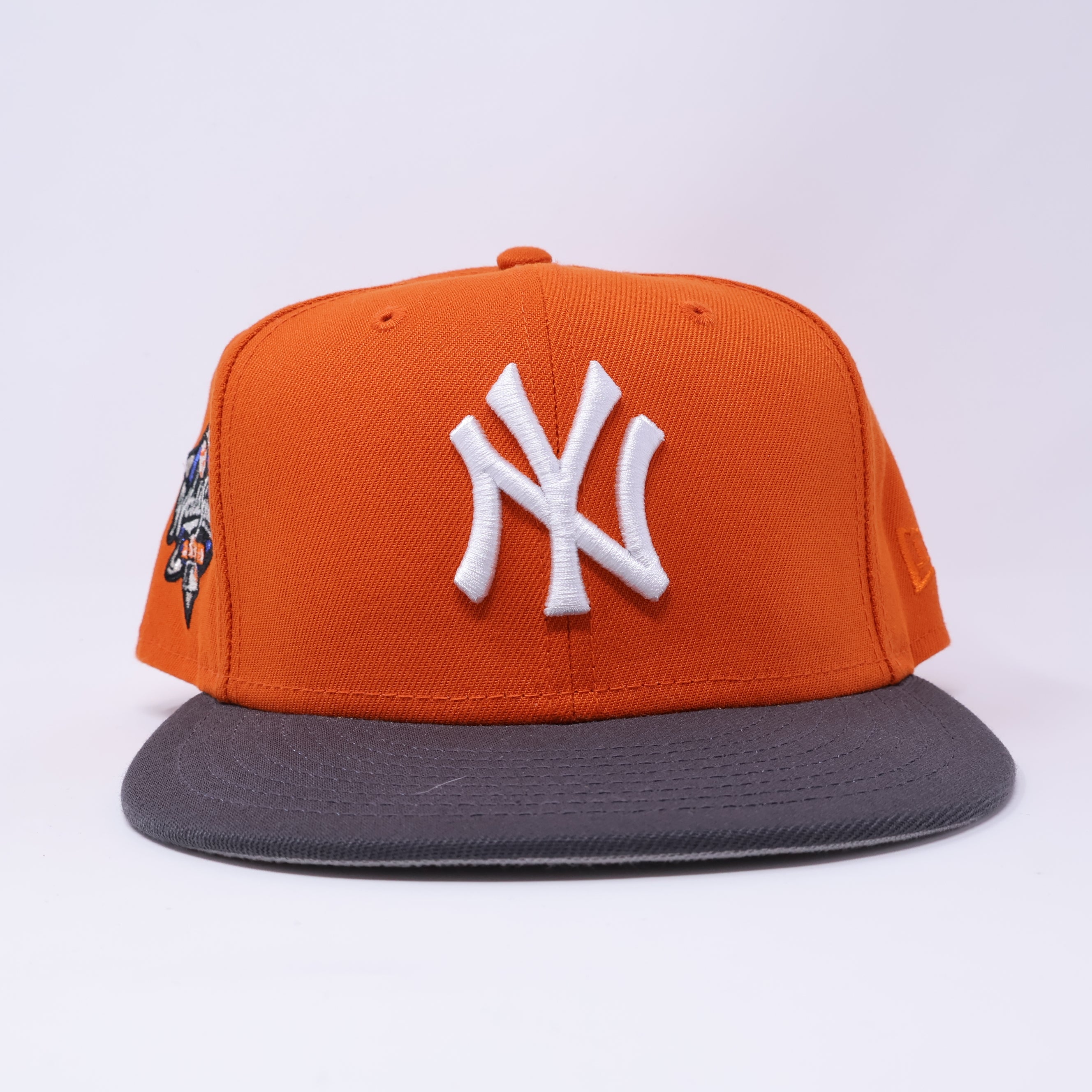 USED 3/4 Orange New York Yankees 2000 World Series 59fifty New Era Fitted Hat Cap