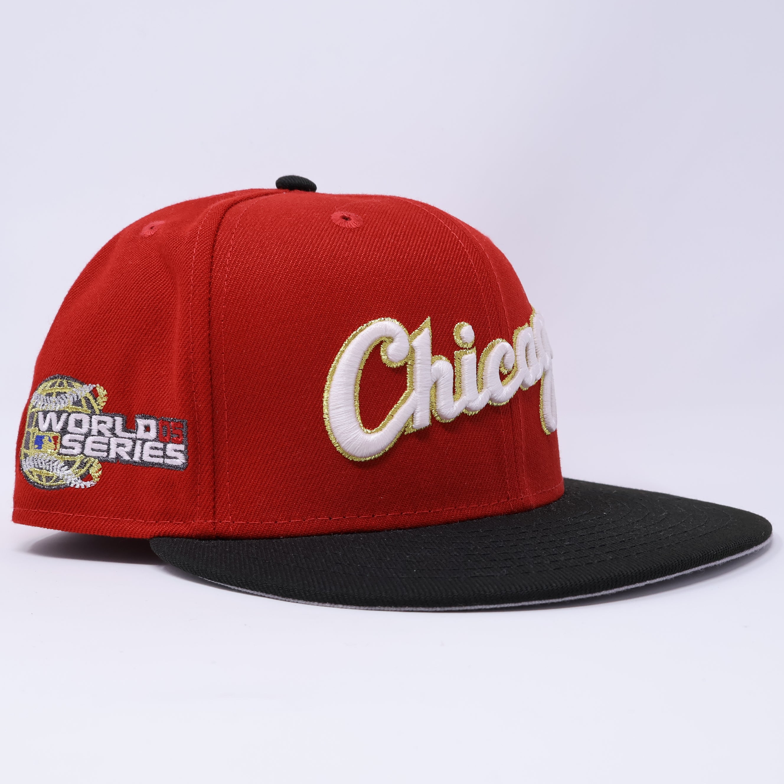 USED 1/8 Red Chicago White Sox 2005 World Series 59fifty New Era Fitted Hat Cap