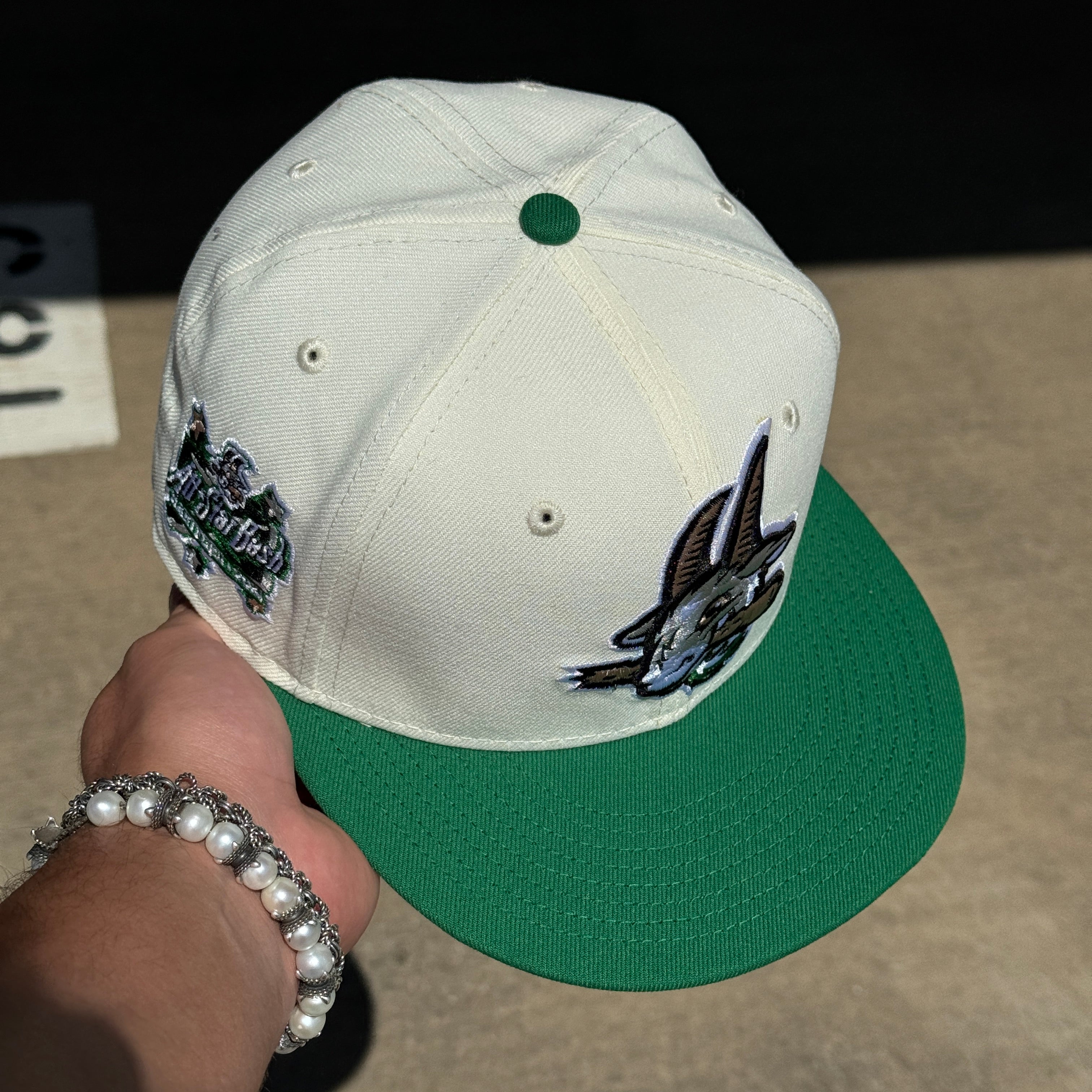 USED 1/8 Chrome Hartford Yard Goats All Star Bash 59fifty New Era Fitted Hat Cap