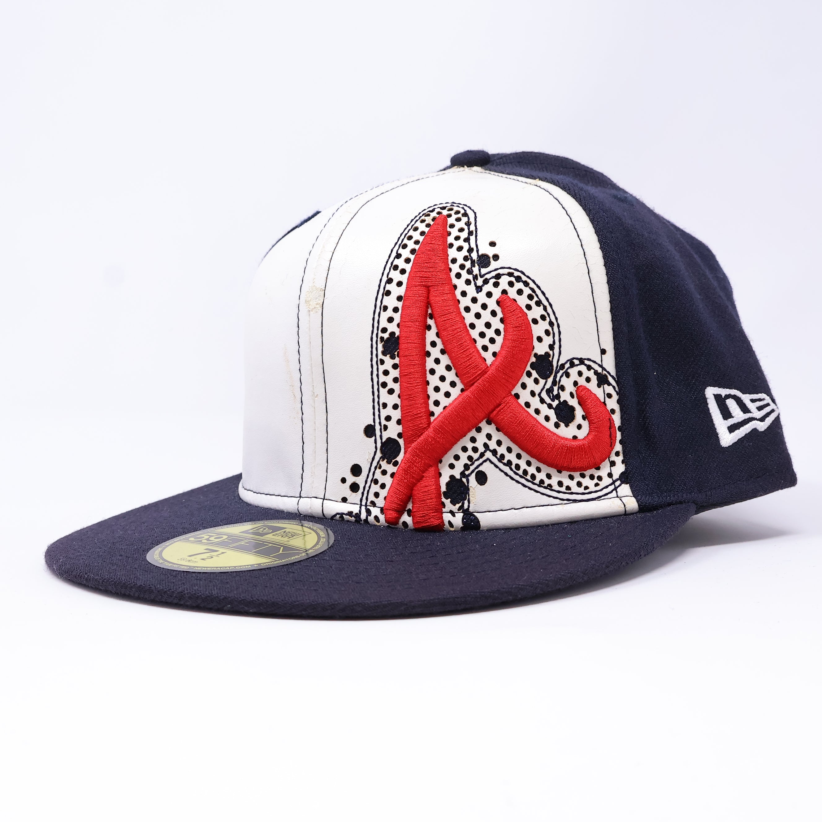 NWT 1/2 Multicolor Atlanta Braves Simple Throwback 59fifty New Era Fitted Hat Cap