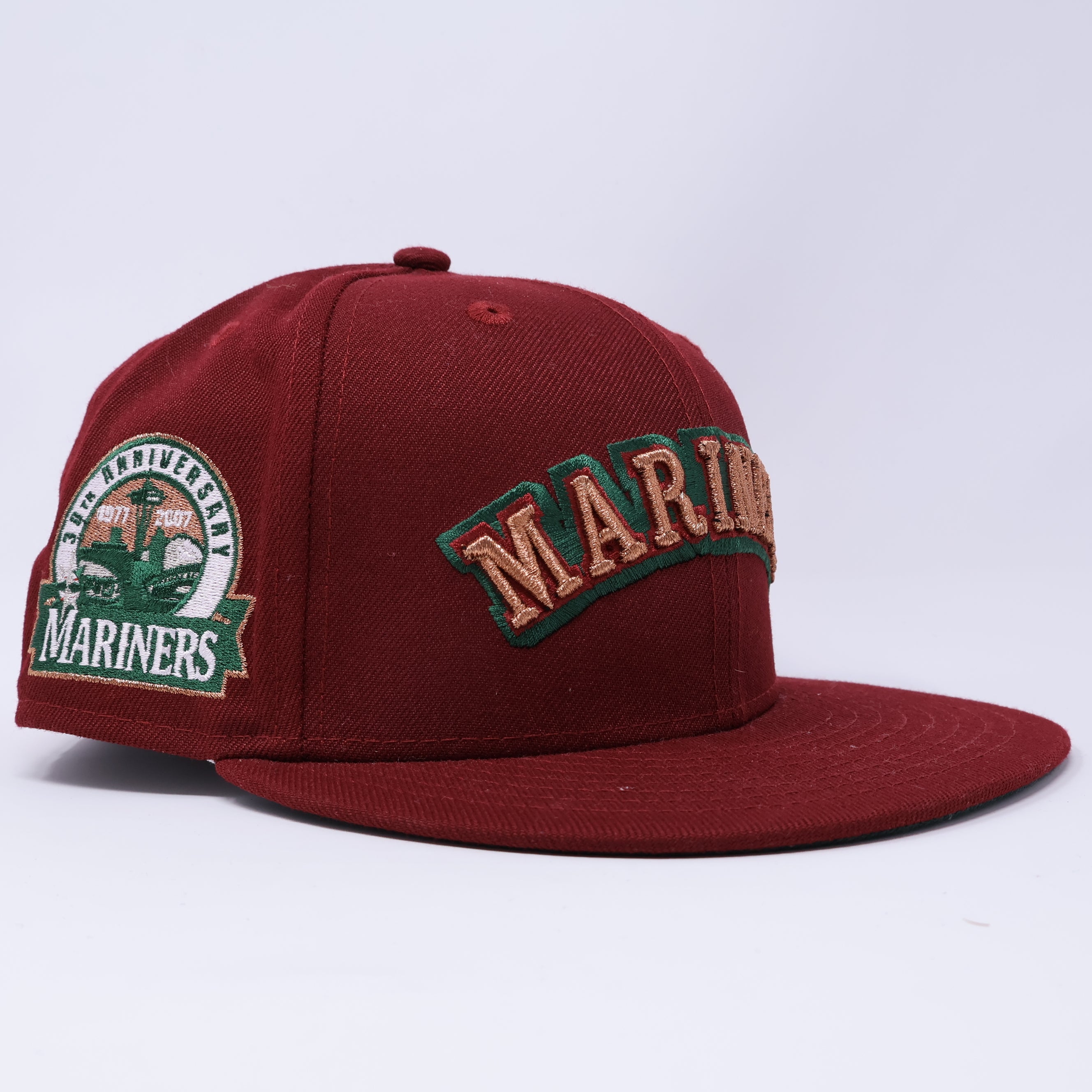 USED 1/8 Red Seattle Mariners 30th Anniversary 59fifty New Era Fitted Hat Cap