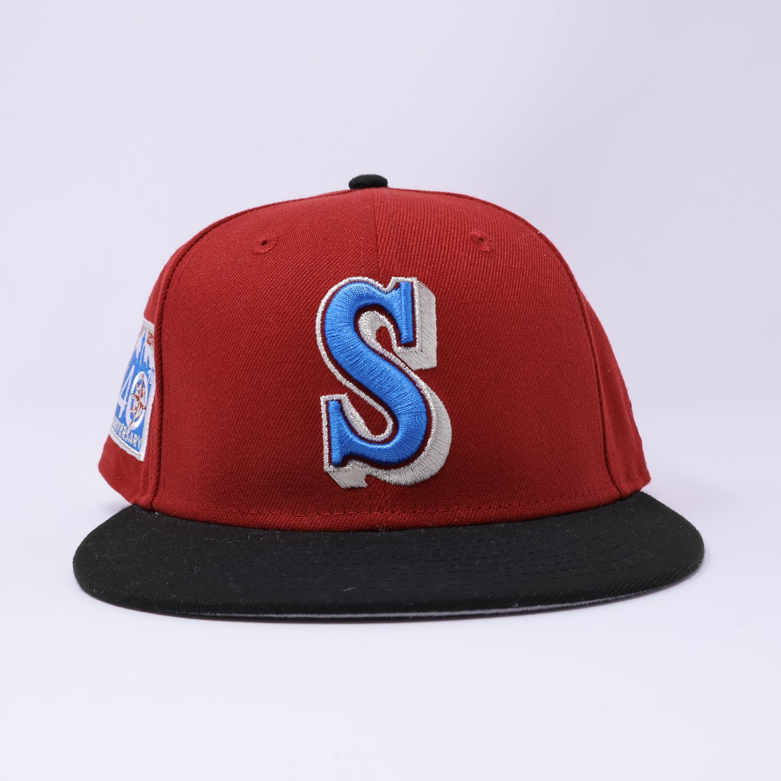 USED 1/8 Red Seattle Mariners 40th Anniversary 59fifty New Era Fitted Hat Cap