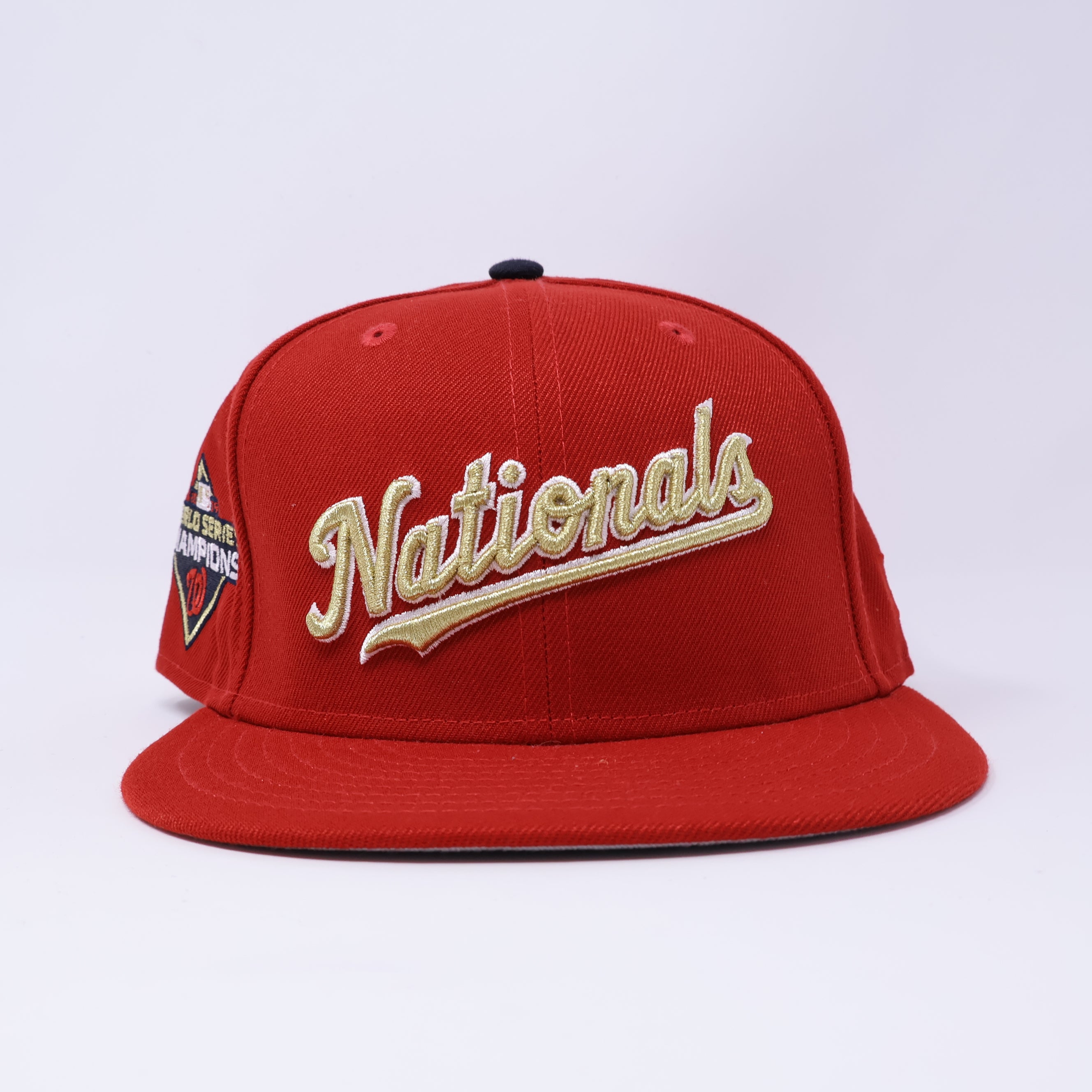 USED 1/8 Red Washington Nationals 2019 World Series 59fifty New Era Fitted Hat Cap