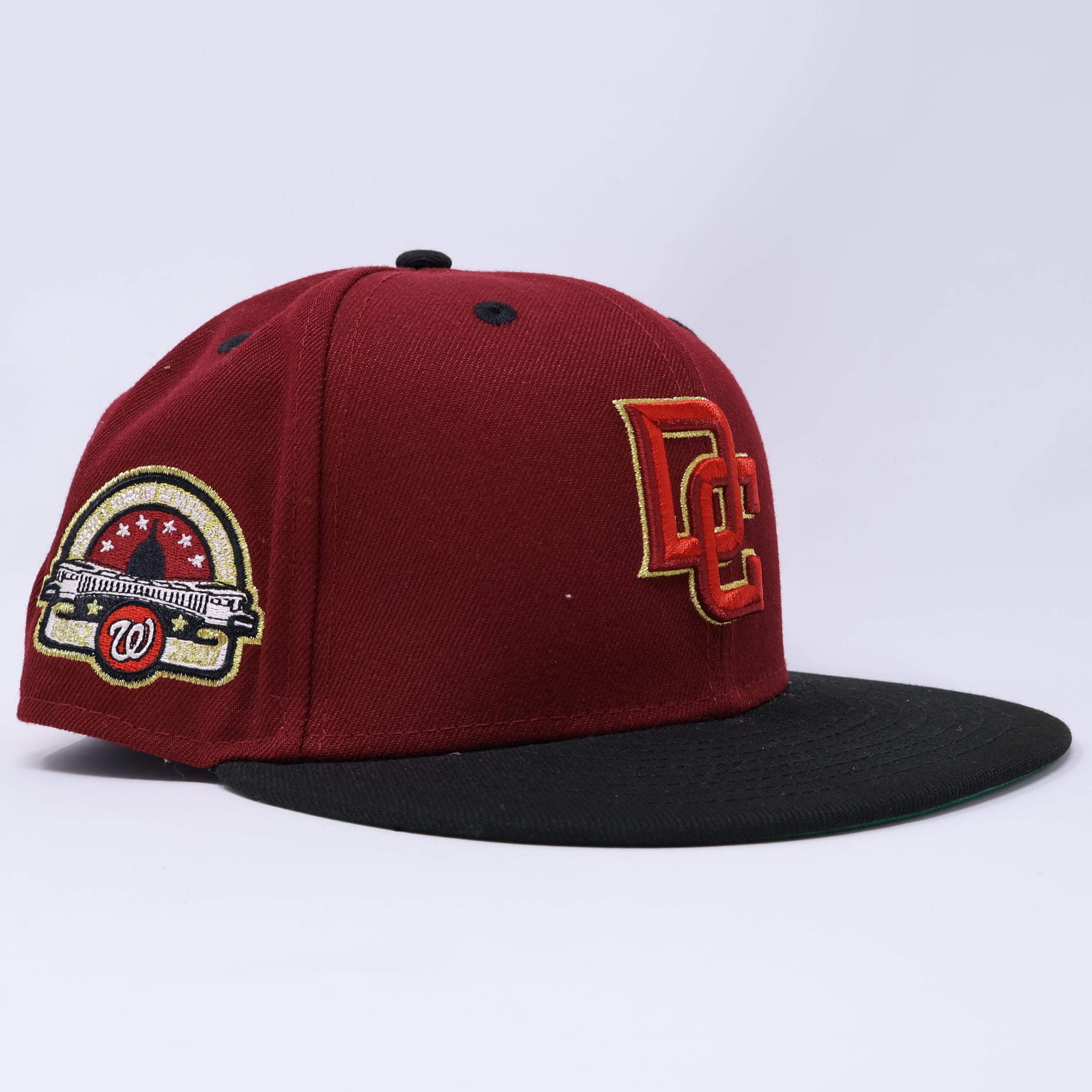 USED 1/8 Red Washington Nationals Kennedy Memorial 59fifty New Era Fitted Hat Cap