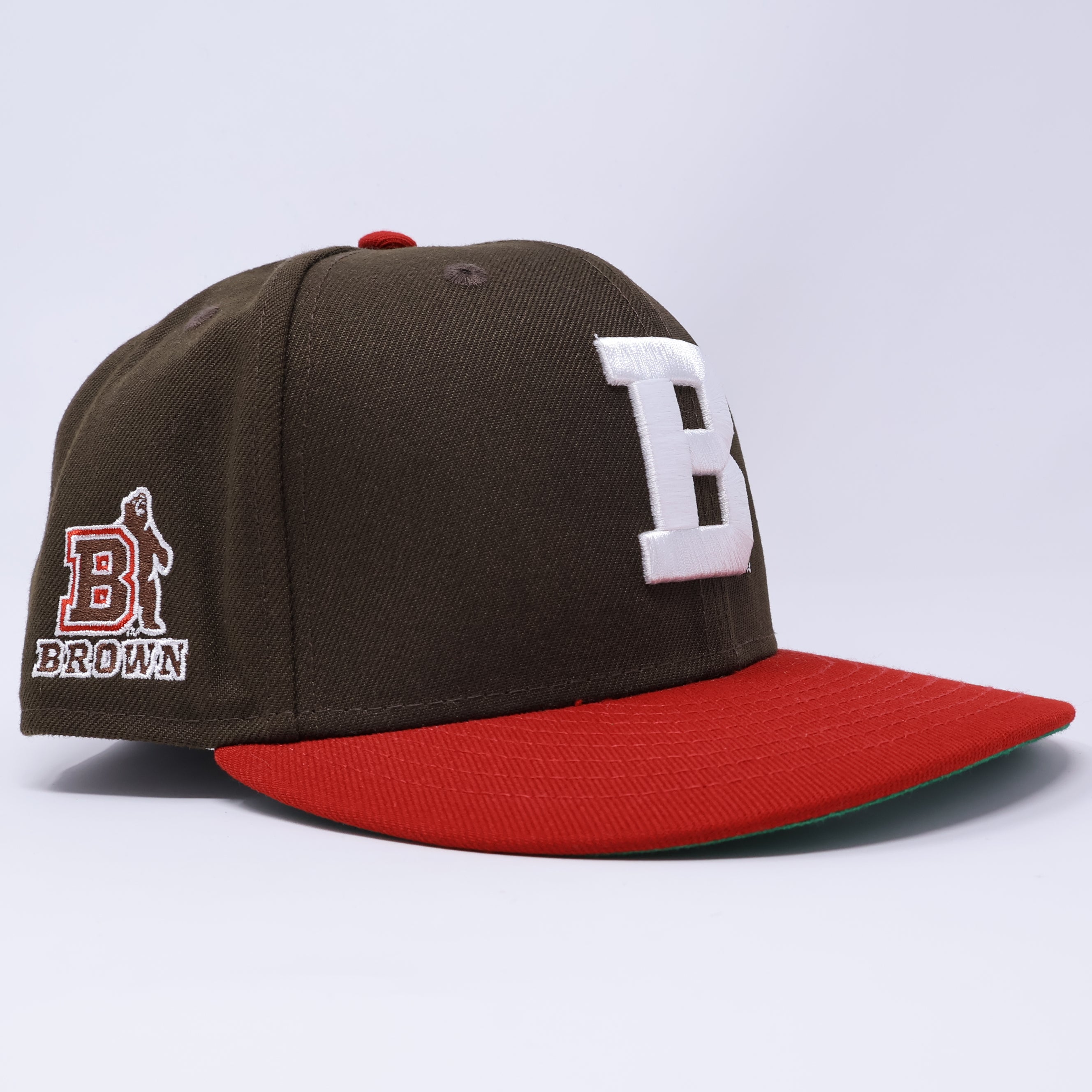 USED 1/8 Brown University Brown Bears Ivy League 59fifty New Era Fitted Hat Cap