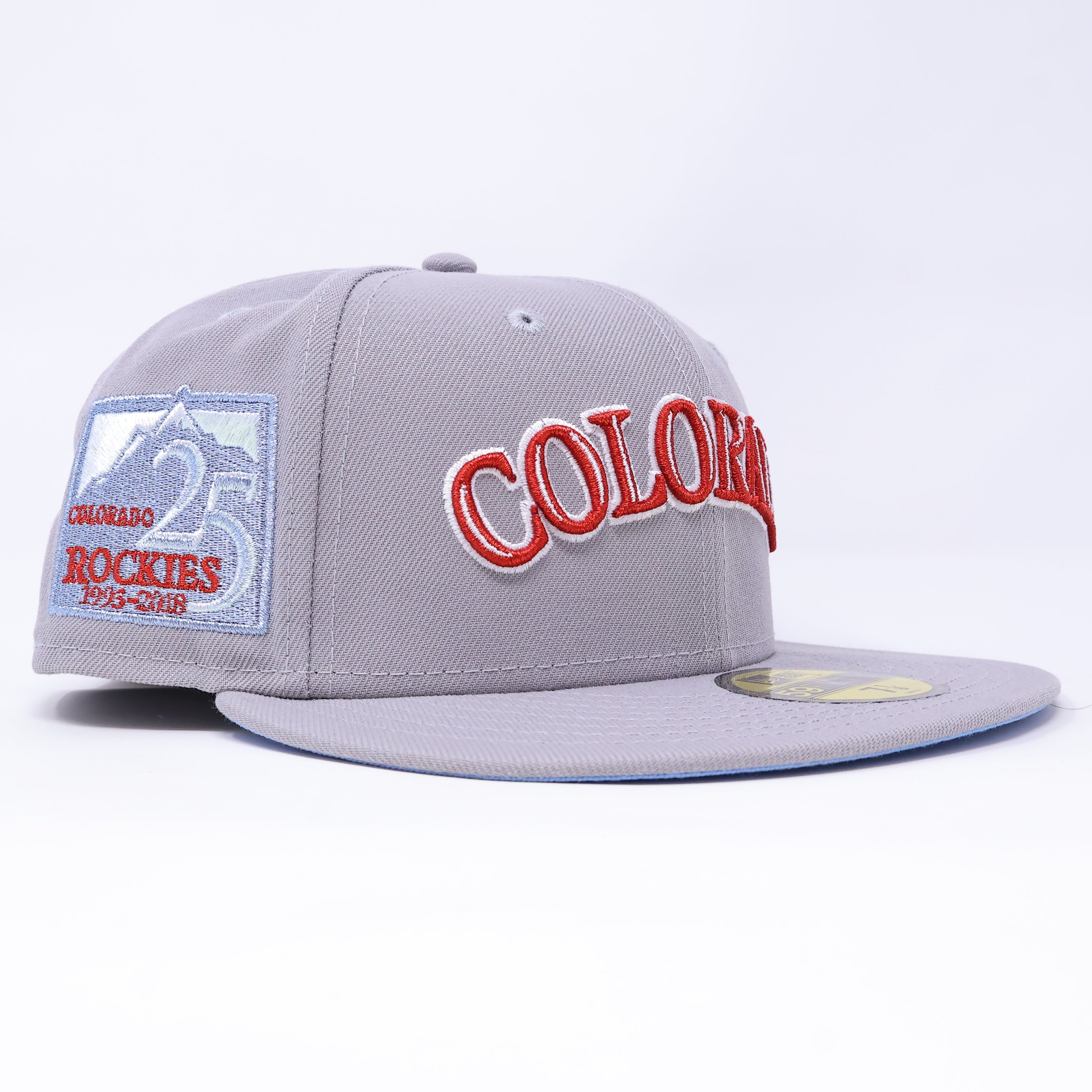 NWT Gray Colorado Rockies 25th Anniversary 59fifty New Era Fitted Hat Cap