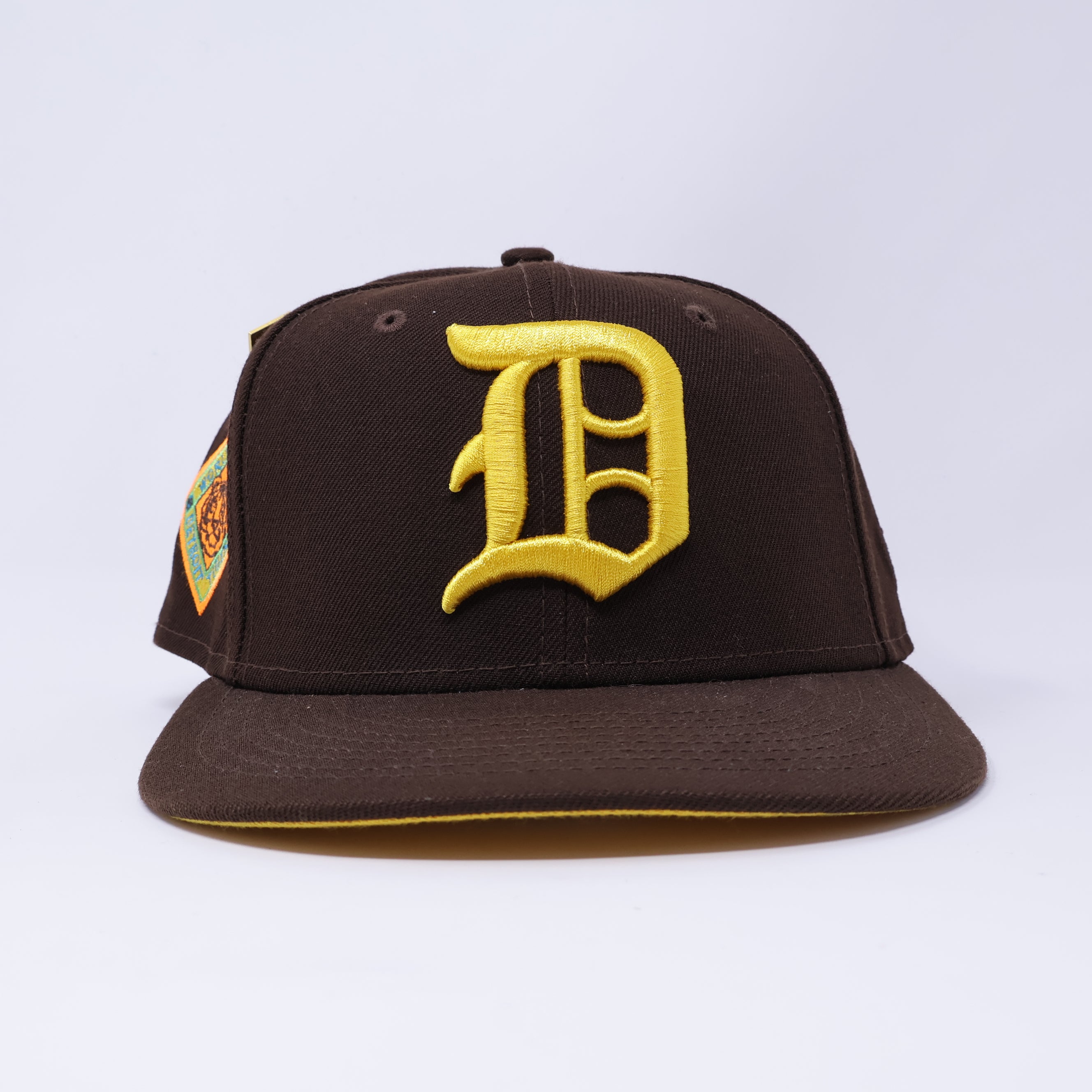 USED 1/8 Brown Detroit Tigers World Series 59fifty New Era Fitted Hat Cap