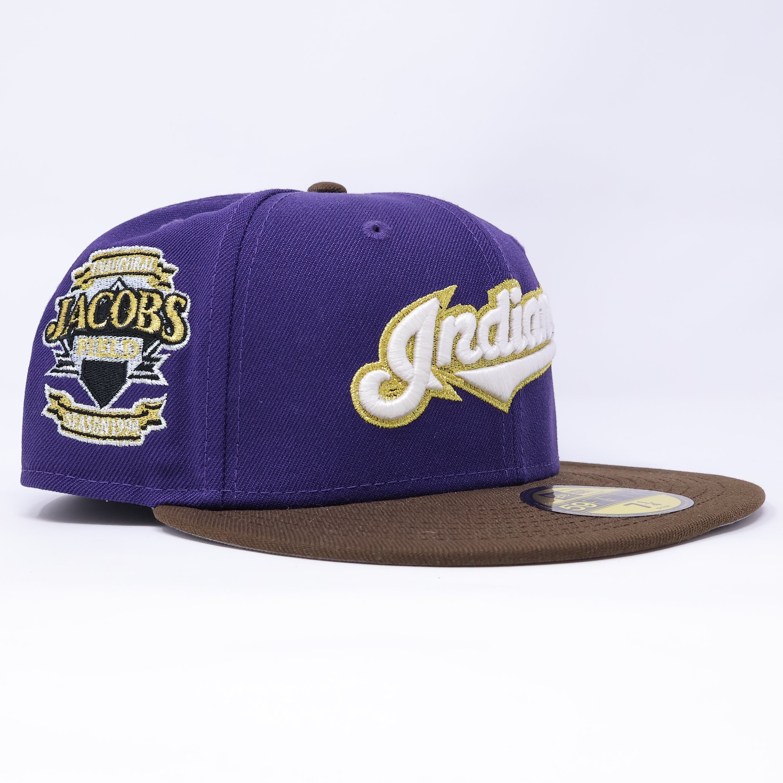 NWT 1/8 Purple Cleveland Indians Jacobs Field 59fifty New Era Fitted Hat Cap