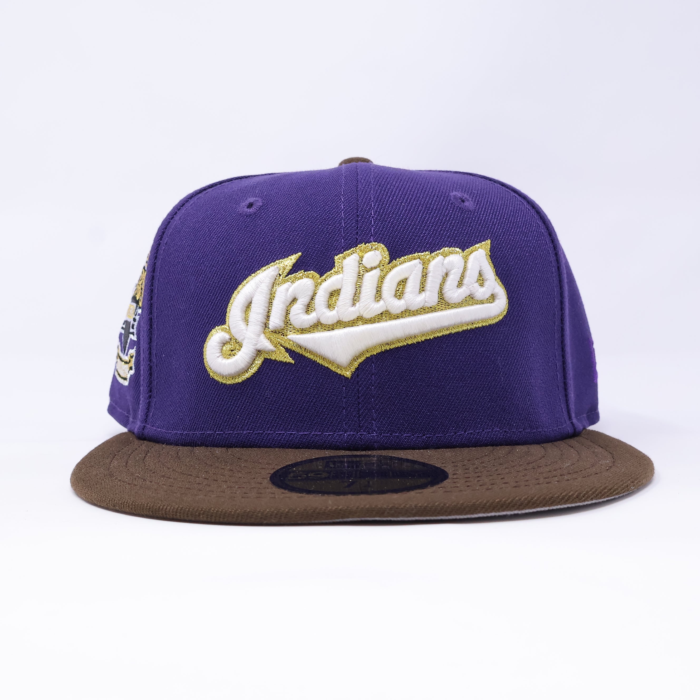NWT 1/8 Purple Cleveland Indians Jacobs Field 59fifty New Era Fitted Hat Cap