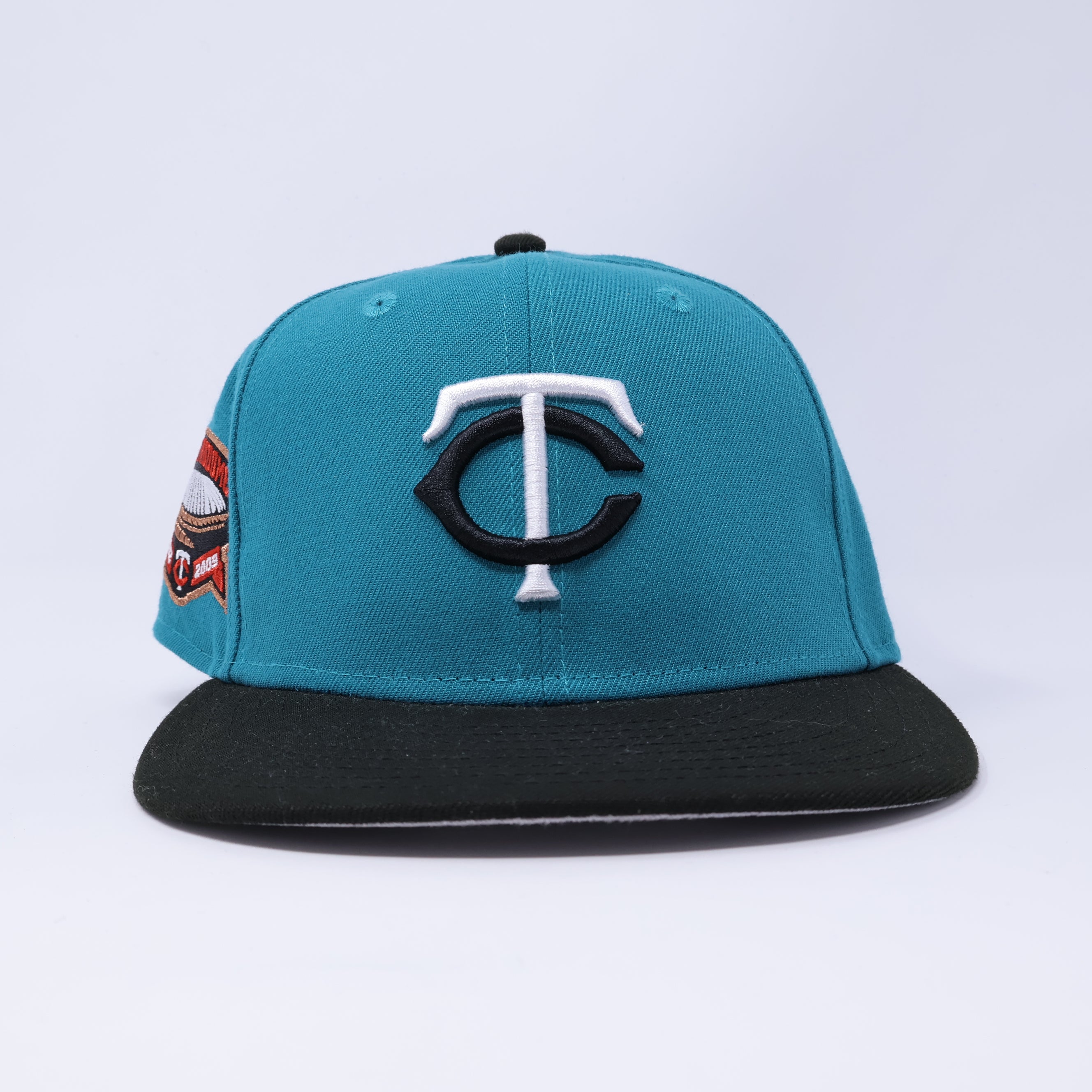 USED 1/8 Teal Minnesota Twins HHH Metrodome 1982 59fifty New Era Fitted Hat Cap
