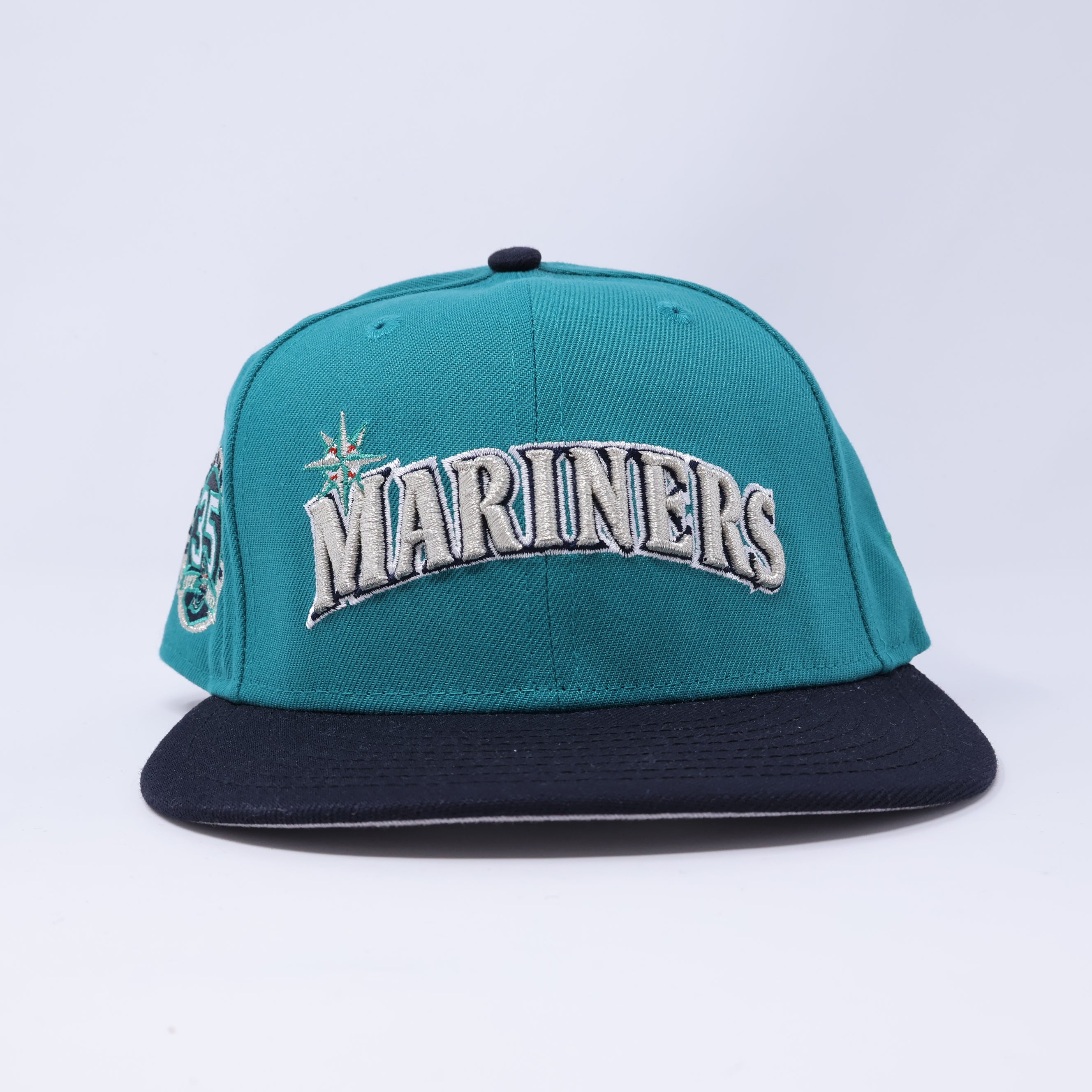 USED 1/8 Teal Seattle Mariners 35th Anniversary 59fifty New Era Fitted Hat Cap