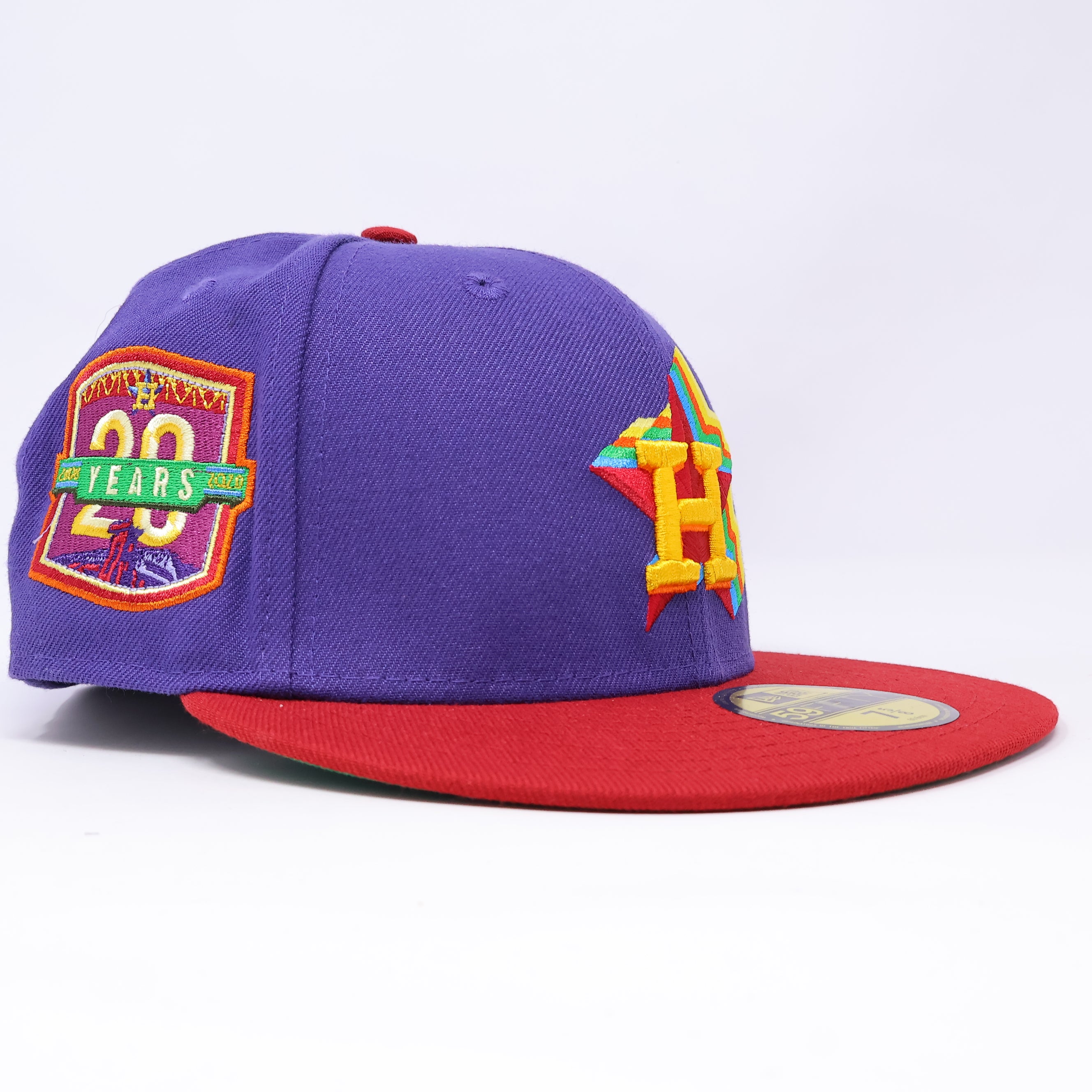 NWT 5/8 Purple Houston Astros 20 Years 59fifty New Era Fitted Hat Cap