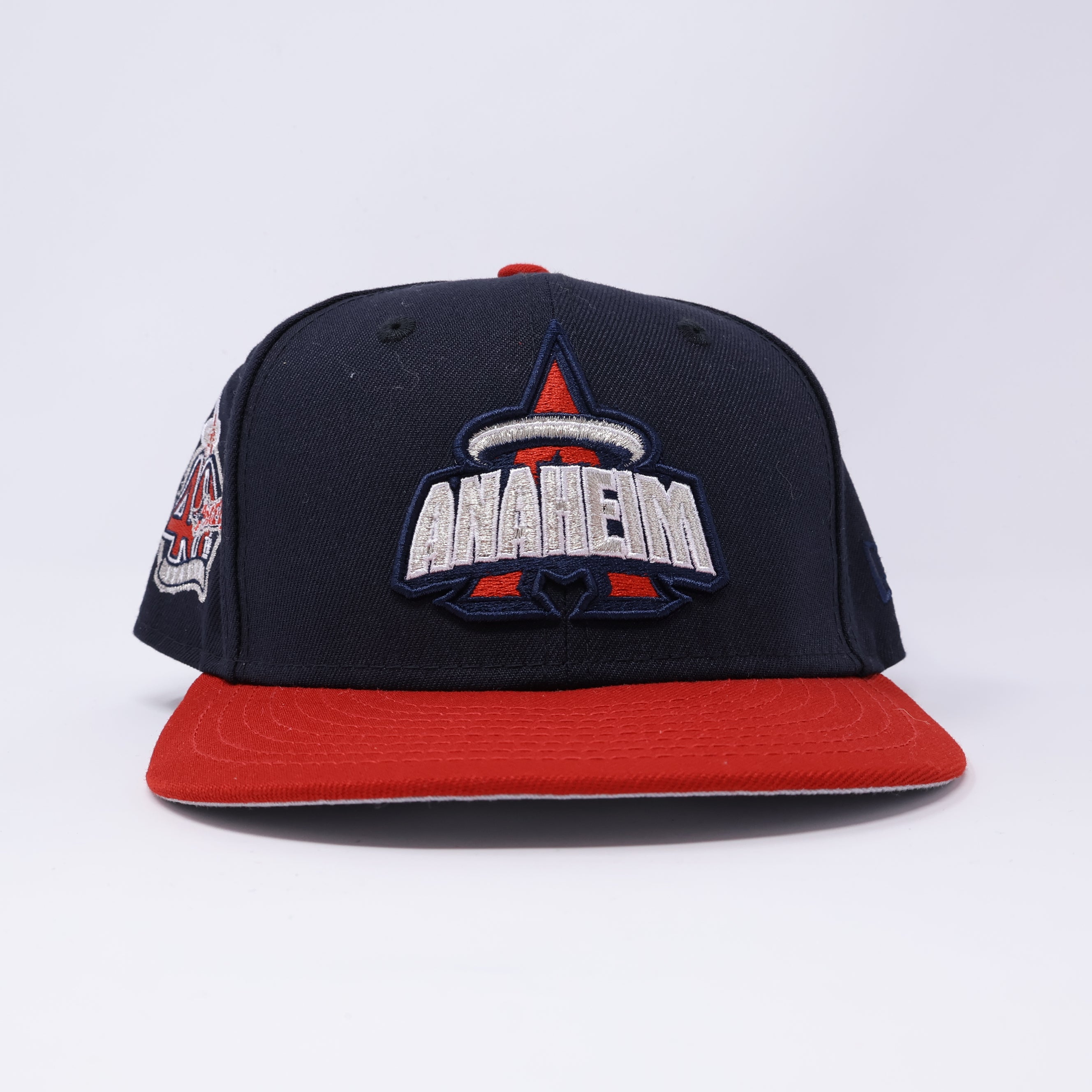 USED 1/8 Navy Los Angeles Angels 40th Anniversary 59fifty New Era Fitted Hat Cap
