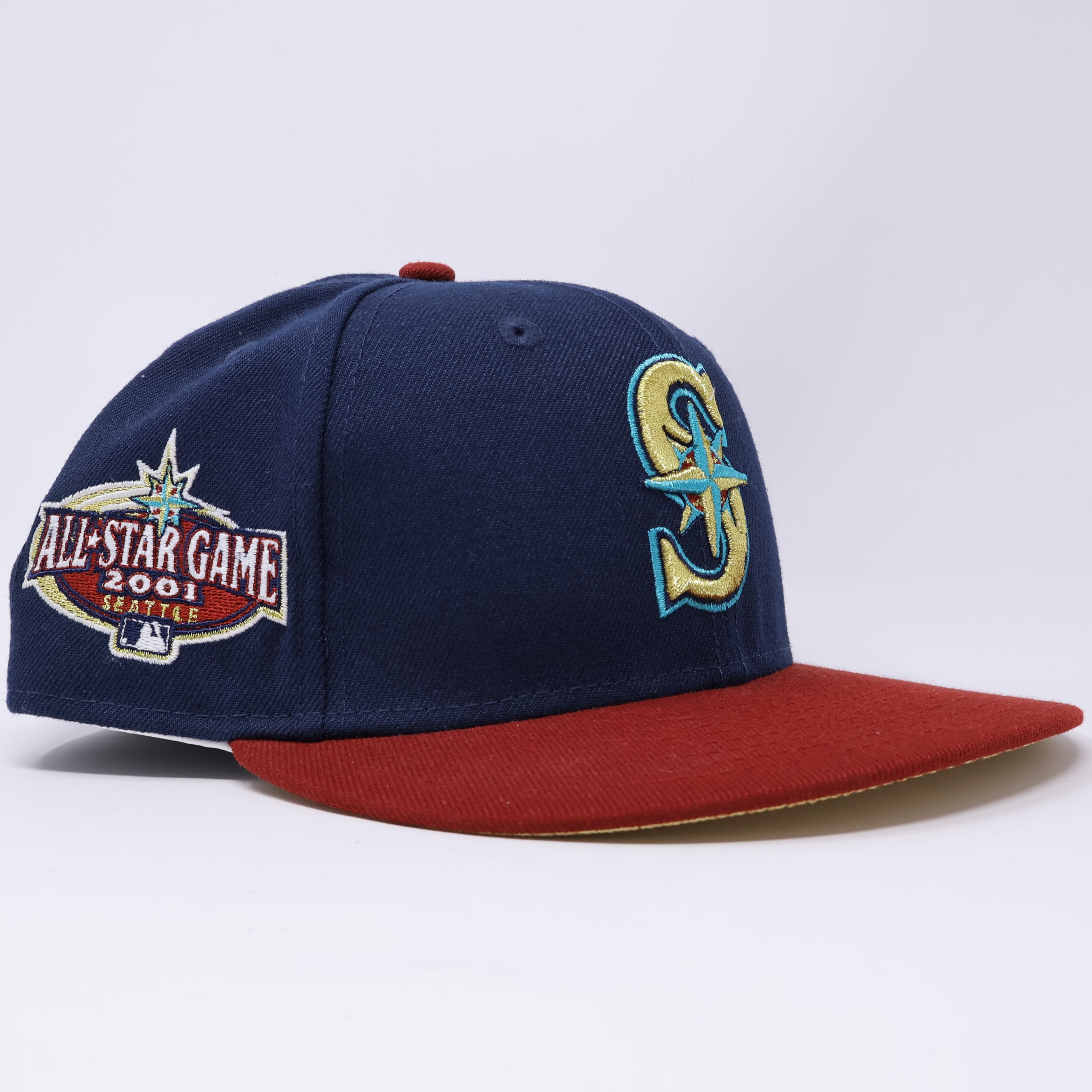 USED 1/8 Navy Seattle Mariners 2001 All Star Game 59fifty New Era Fitted Hat Cap