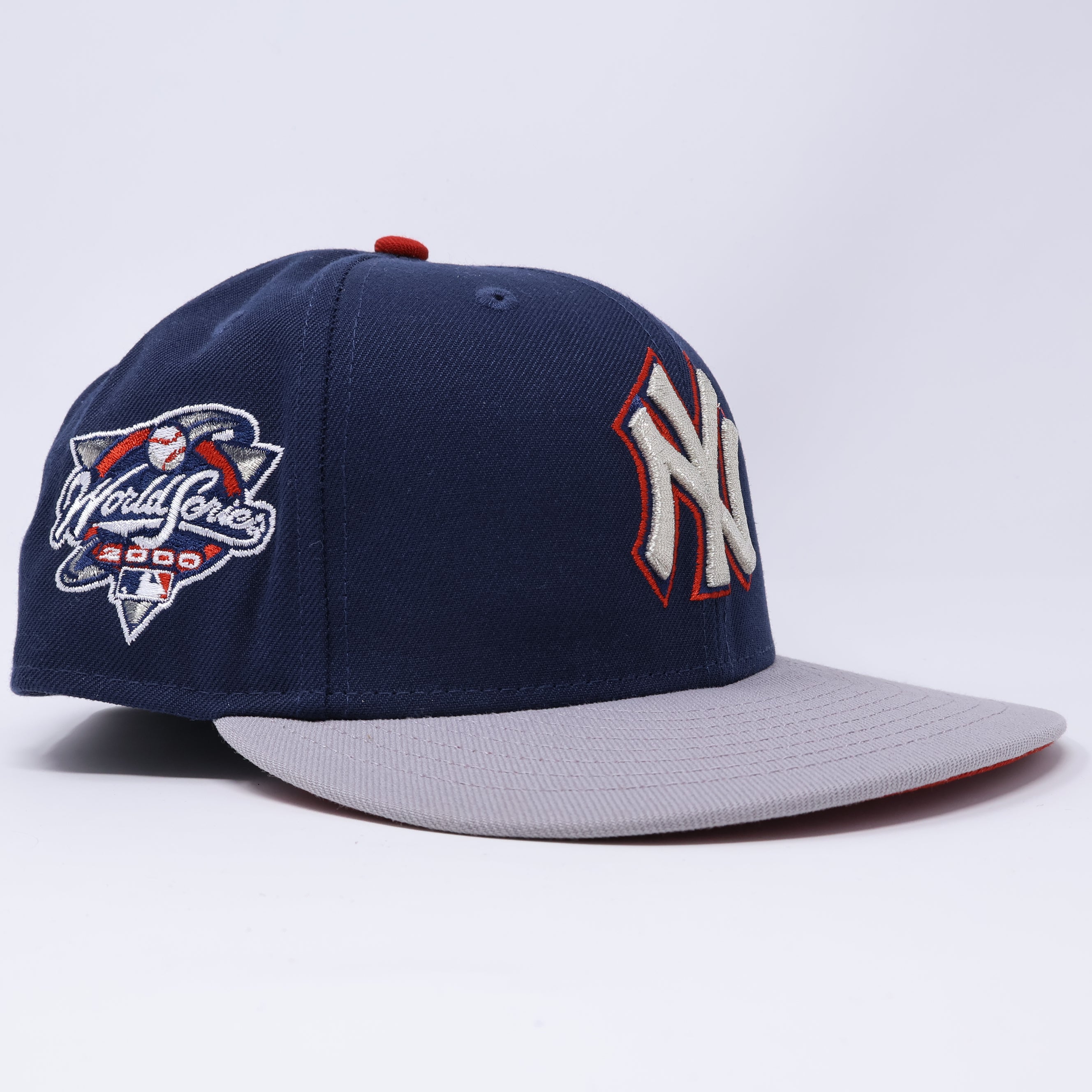 USED 1/8 Navy New York Yankees 2000 World Series 59fifty New Era Fitted Hat Cap