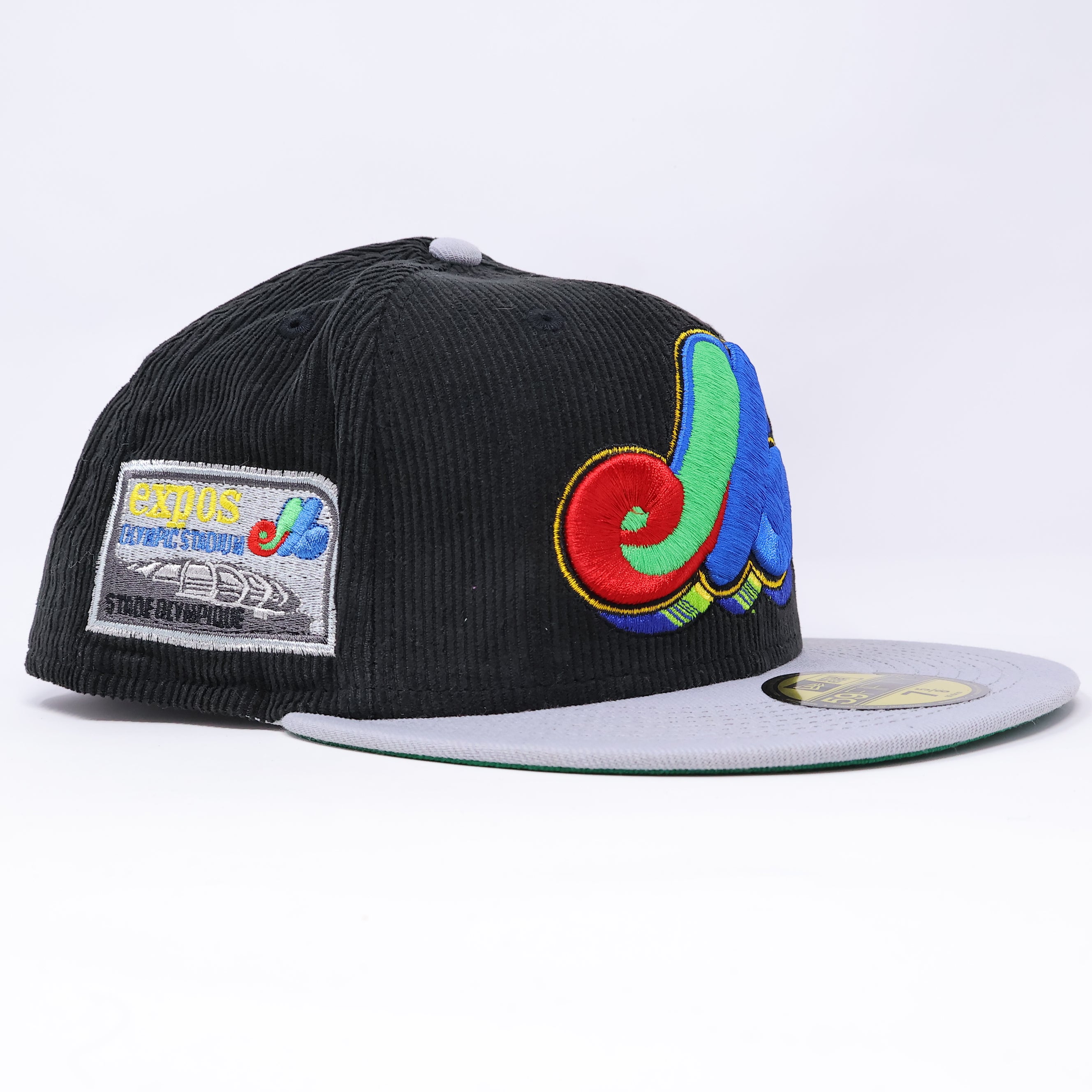 NWT 5/8 Black Montreal Expos Olympic Stadium 59fifty New Era Fitted Hat Cap