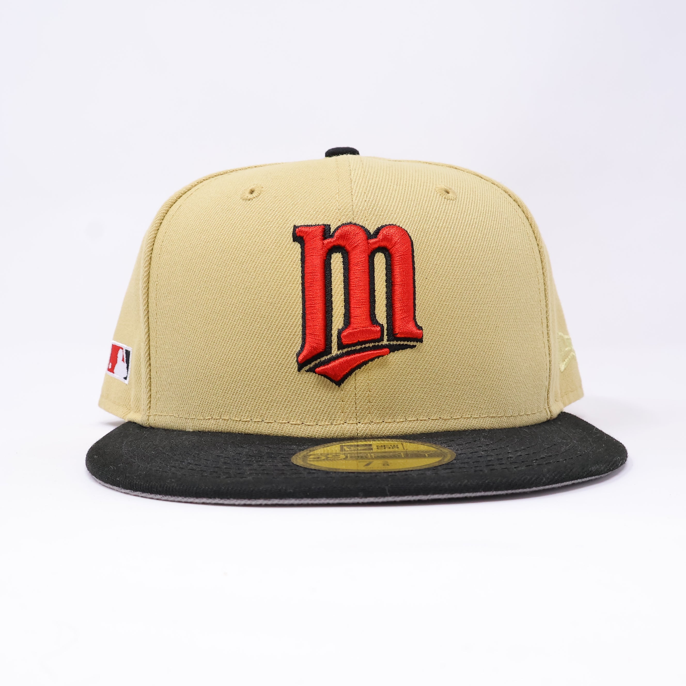 NWT 3/8 Khaki Minnesota Twins Side Batterman 59fifty New Era Fitted Hat Cap