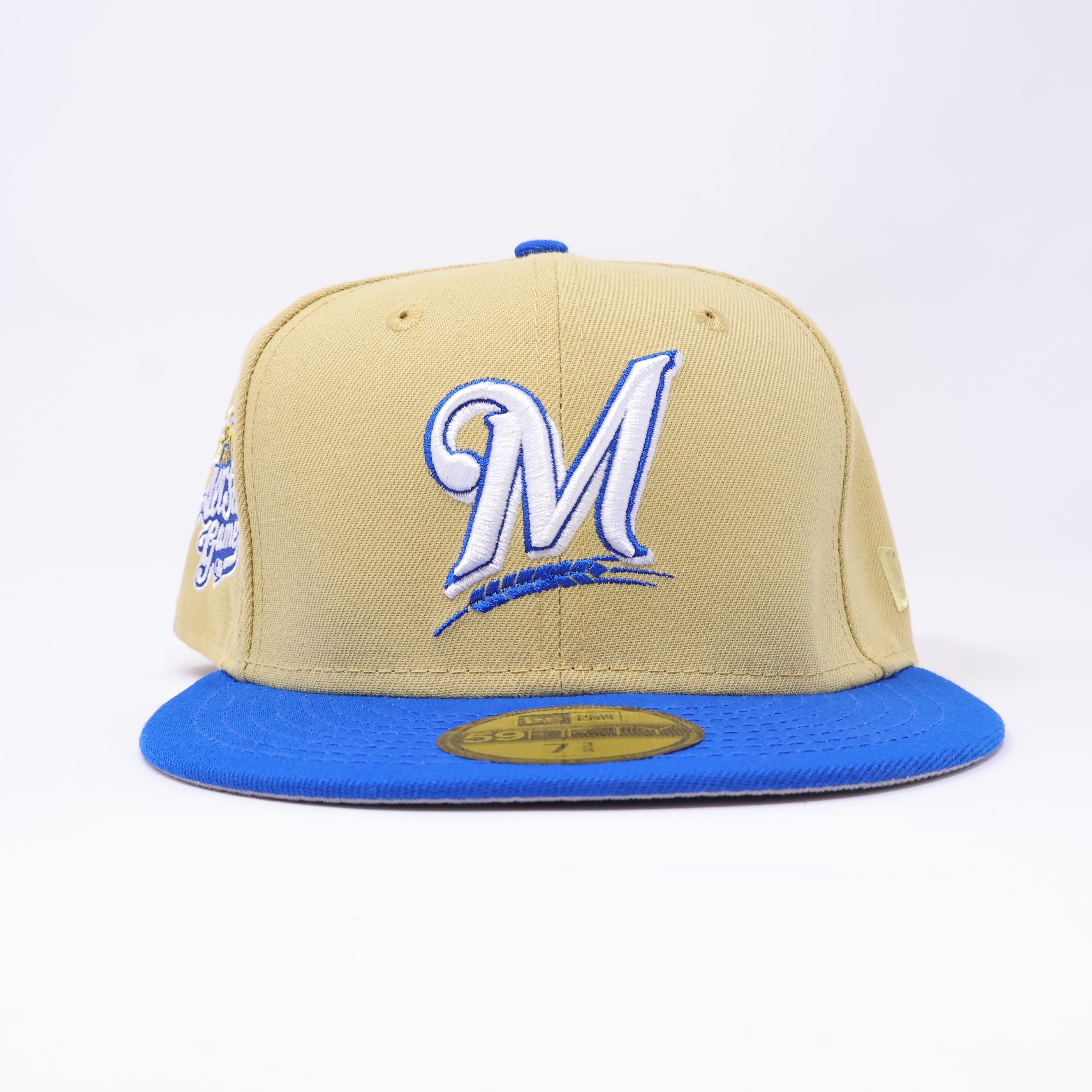 NWT 3/8 Khaki Milwaukee Brewers All-Star Game 59fifty New Era Fitted Hat Cap