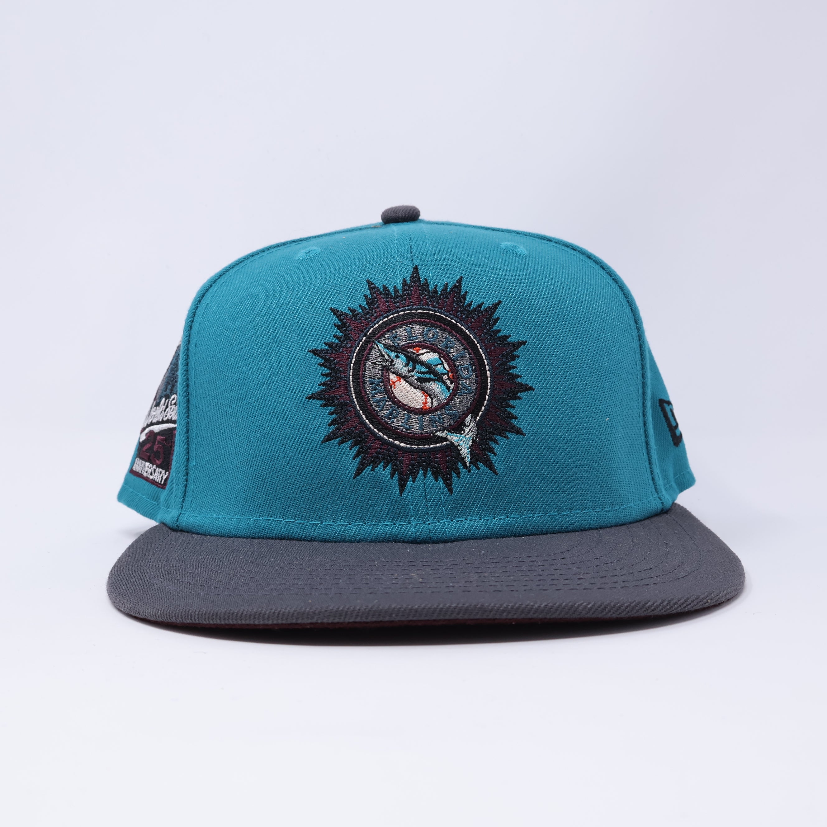 USED 1/8 Teal Florida Miami Marlins 1997 World Series 59fifty New Era Fitted Hat Cap