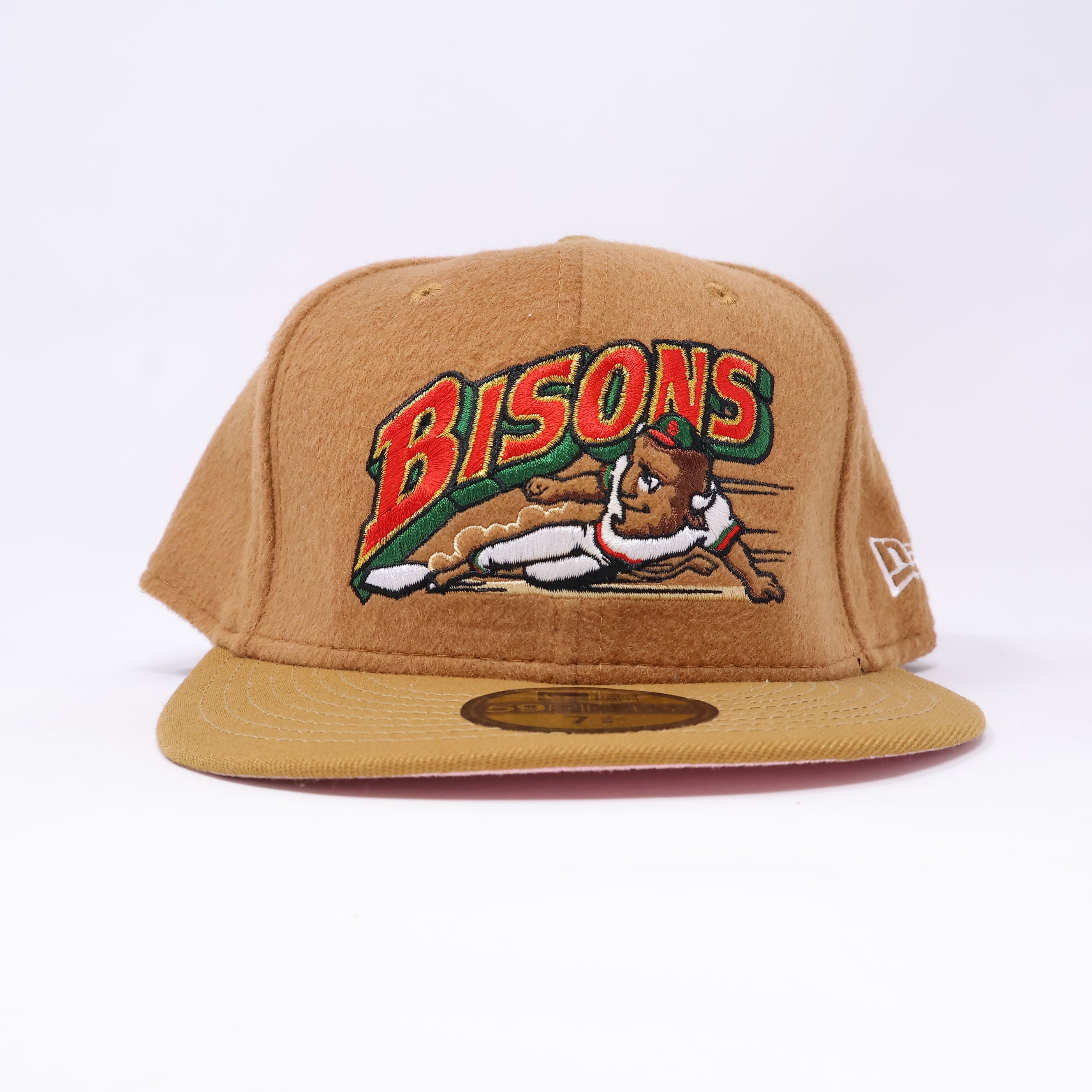 NWT 3/8 Brown Buffalo Bisons 59fifty New Era Fitted Hat Cap
