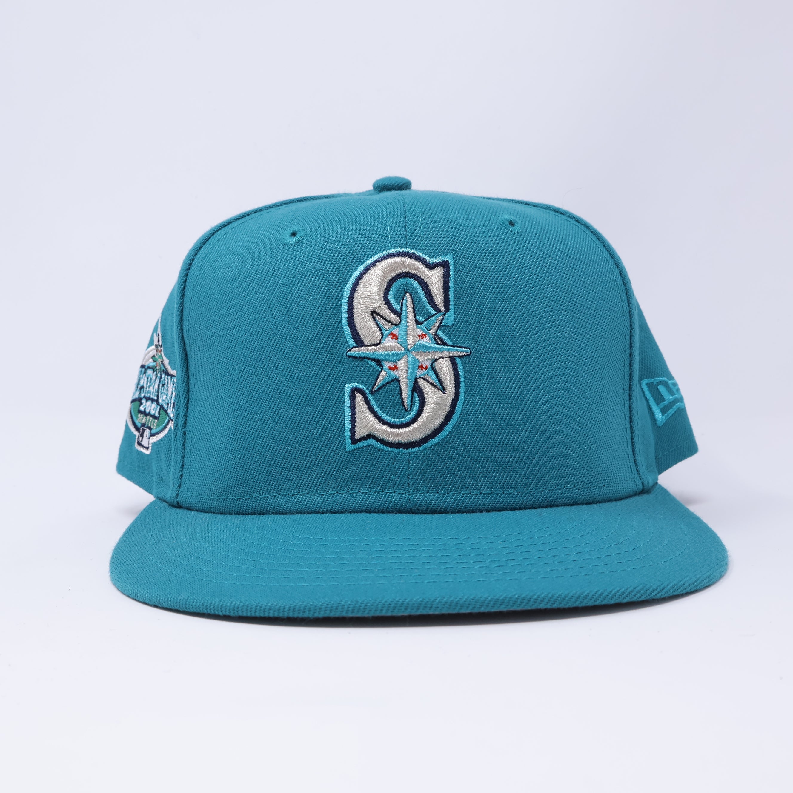 USED 5/8 Teal Seattle Mariners 2001 All Star Game 59fifty New Era Fitted Hat Cap