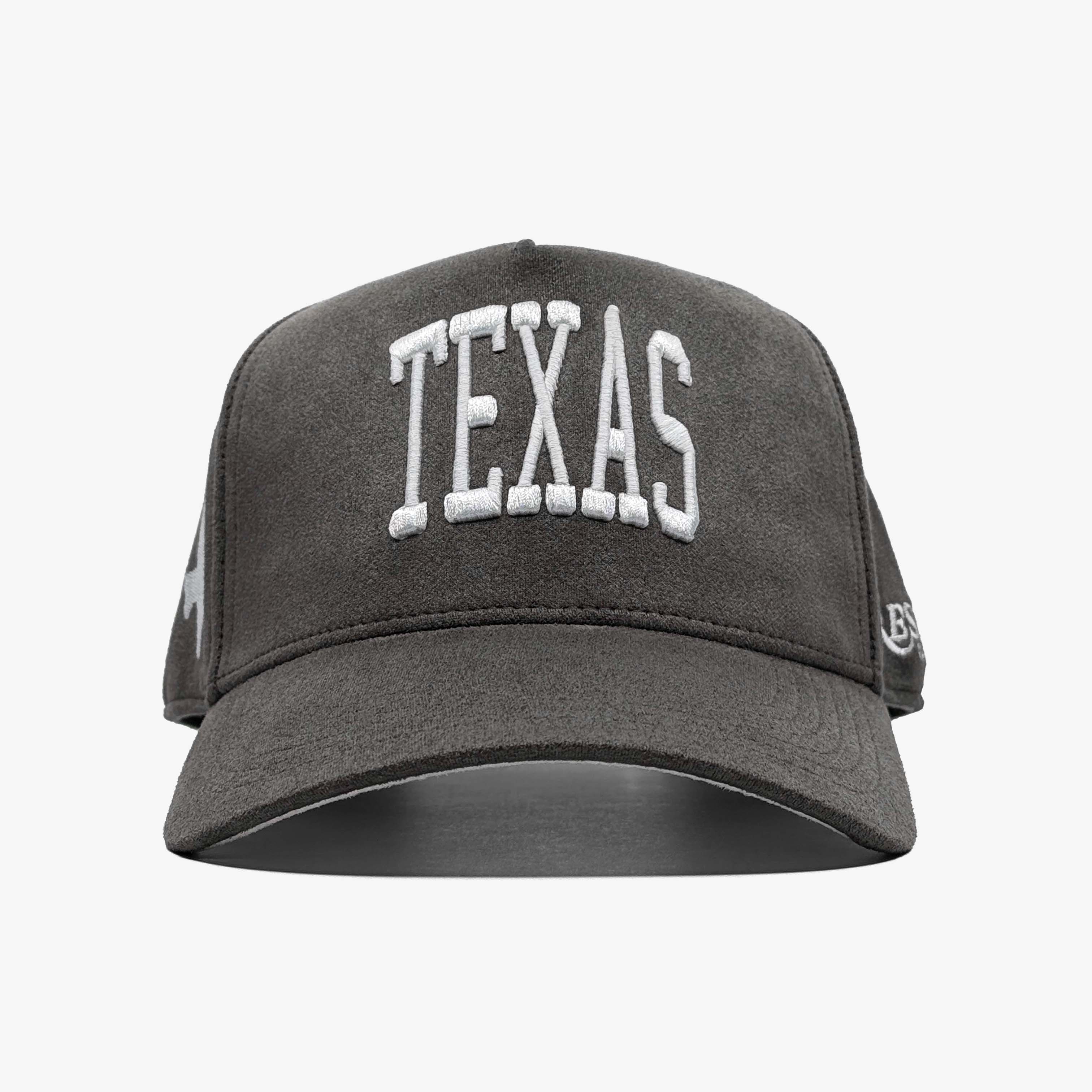 TEXAS SNAPBACK - CHARCOAL SUEDE EDITION